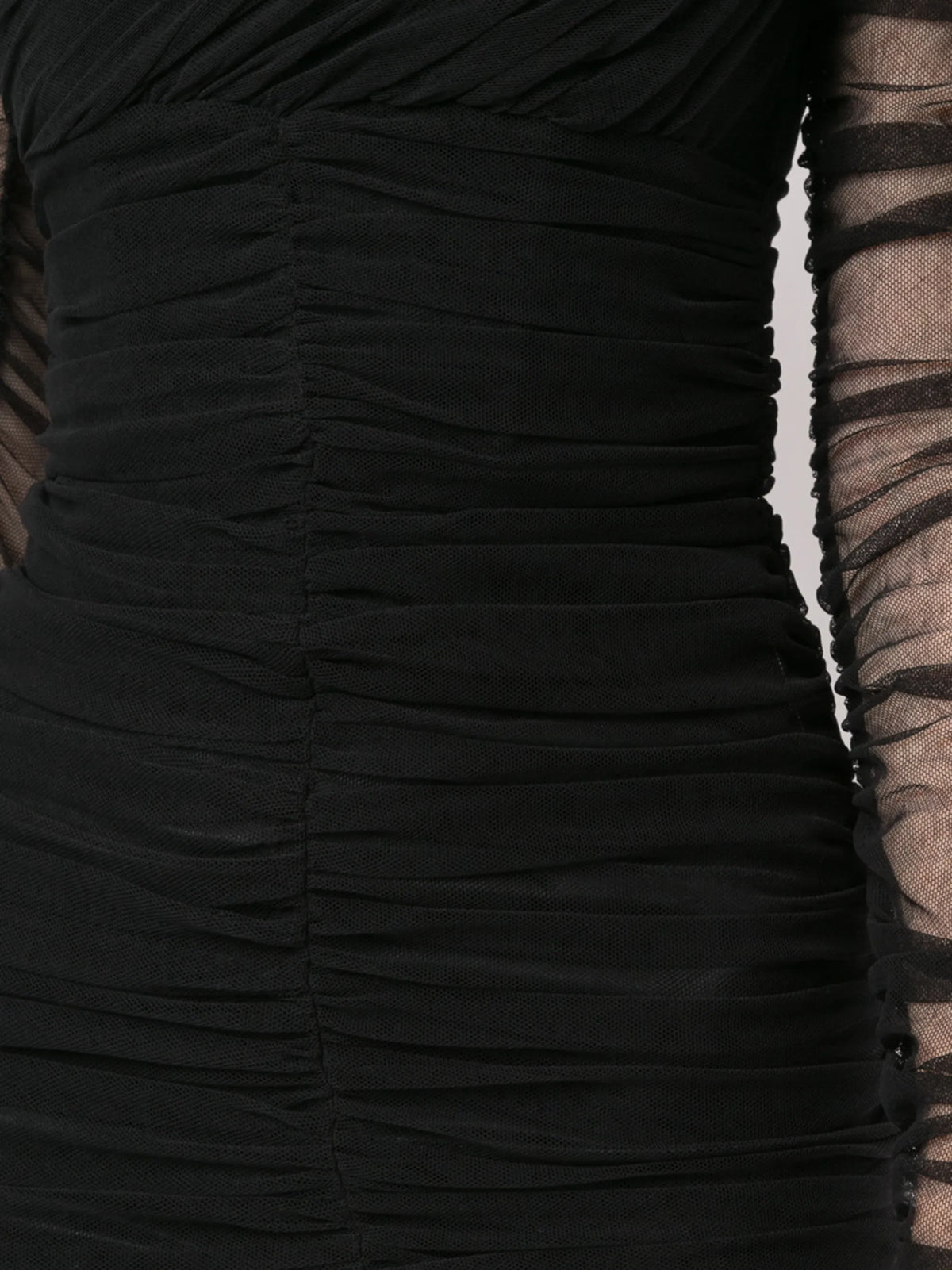 draped midi dress in cotton tulle