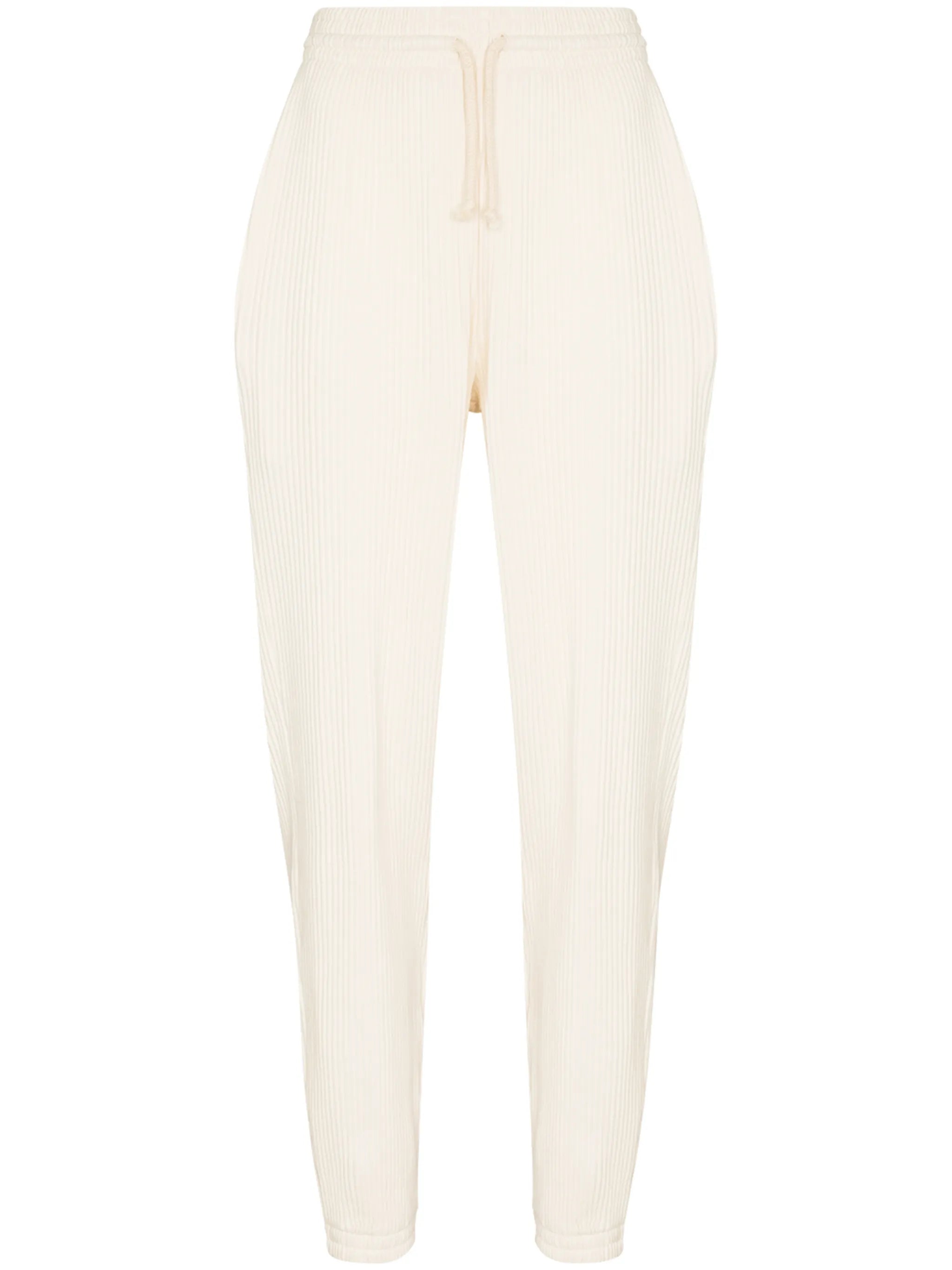 ribbed-knit organic cotton track pants