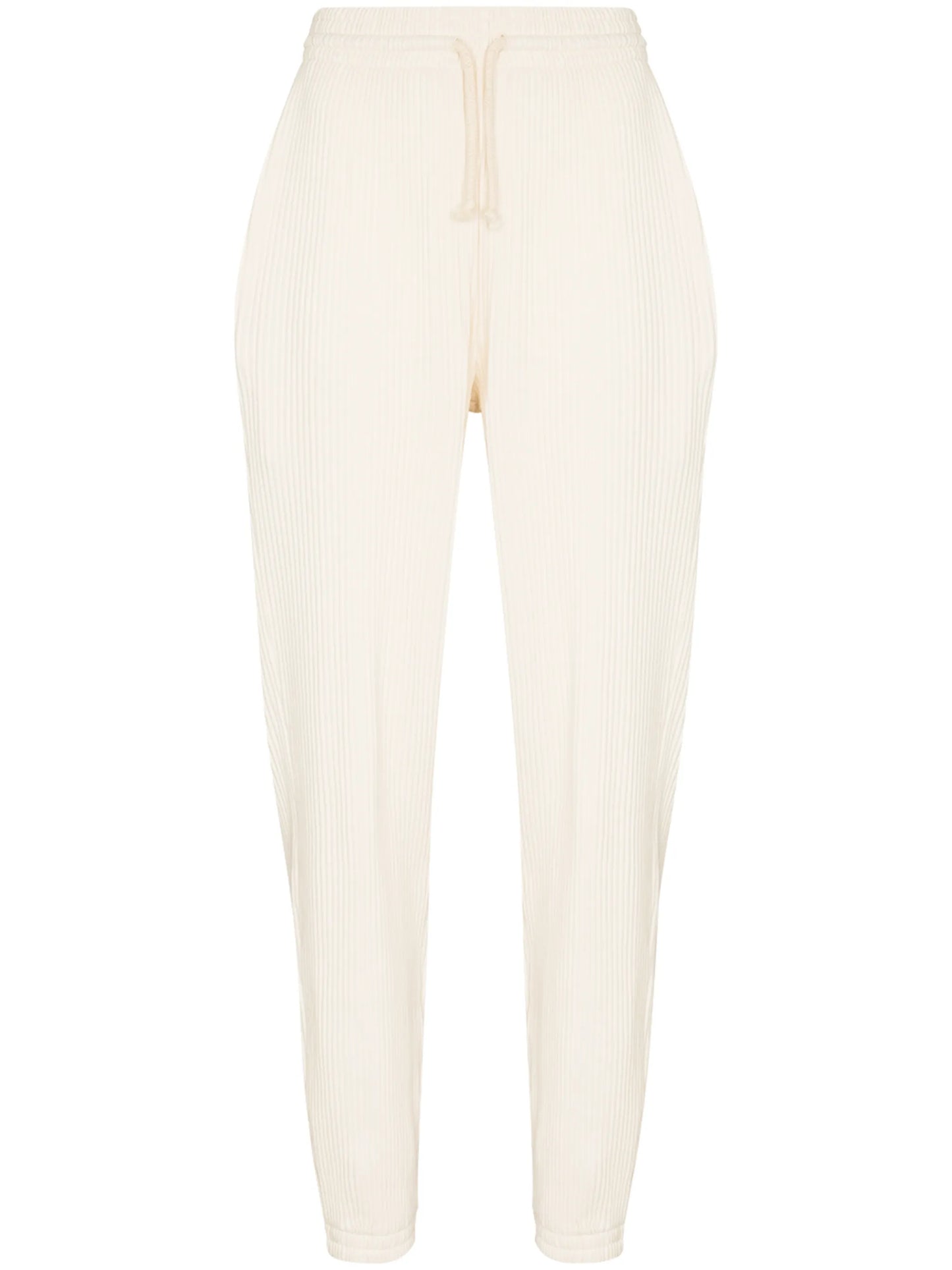 ribbed-knit organic cotton track pants
