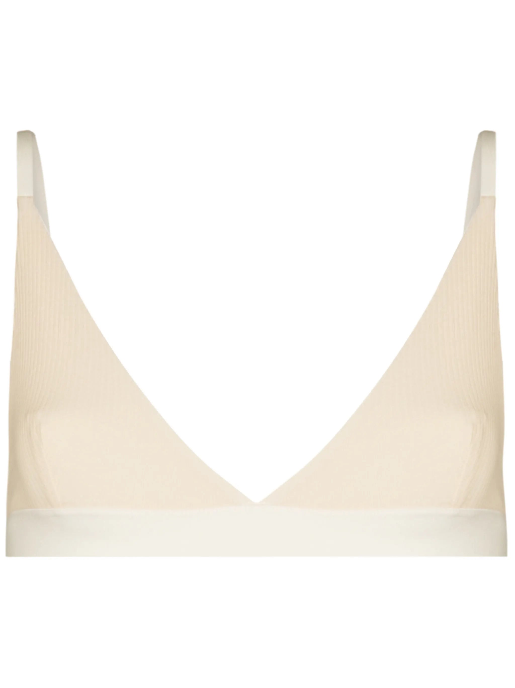 ribbed organic cotton triangle bra