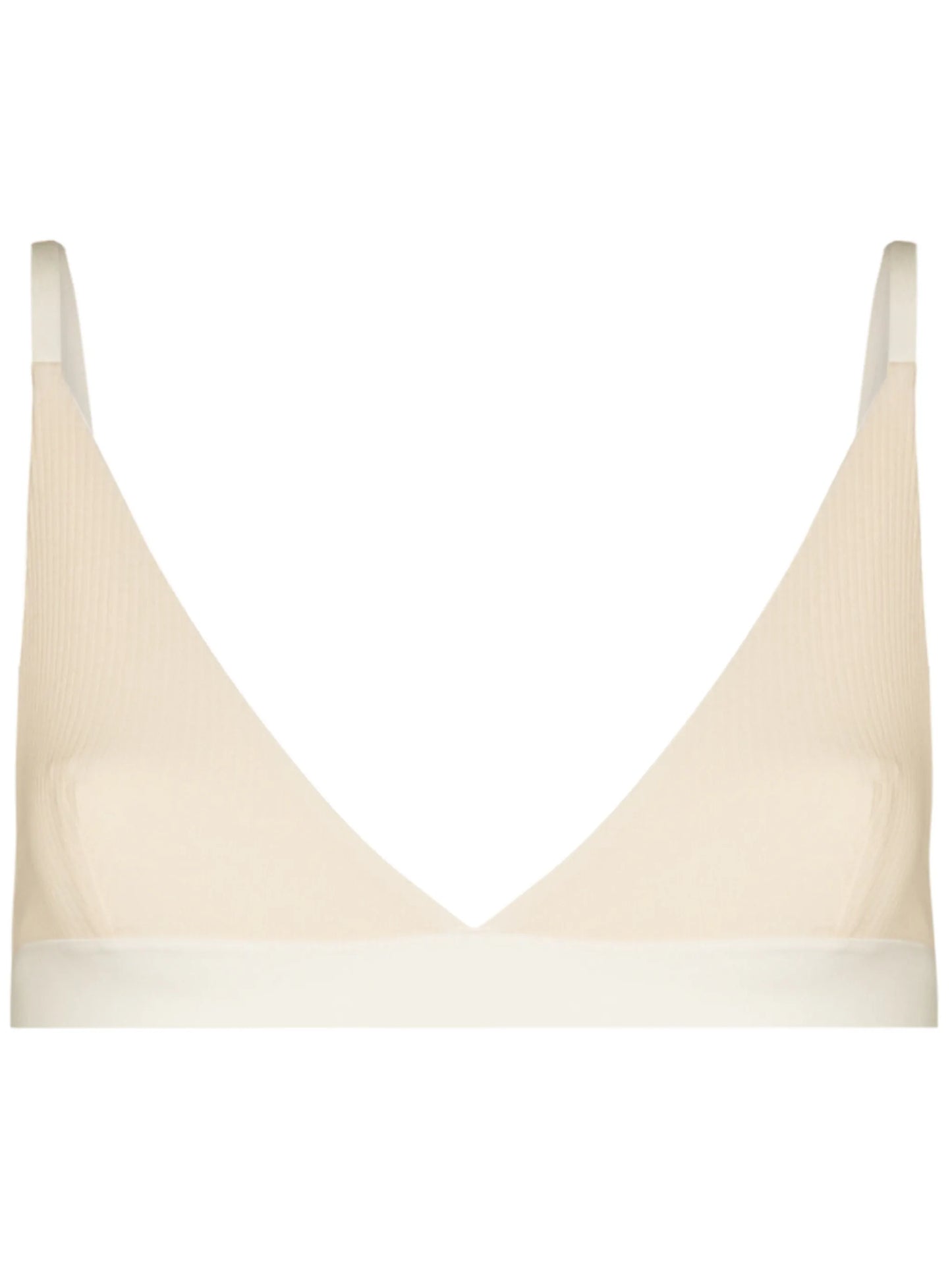 ribbed organic cotton triangle bra