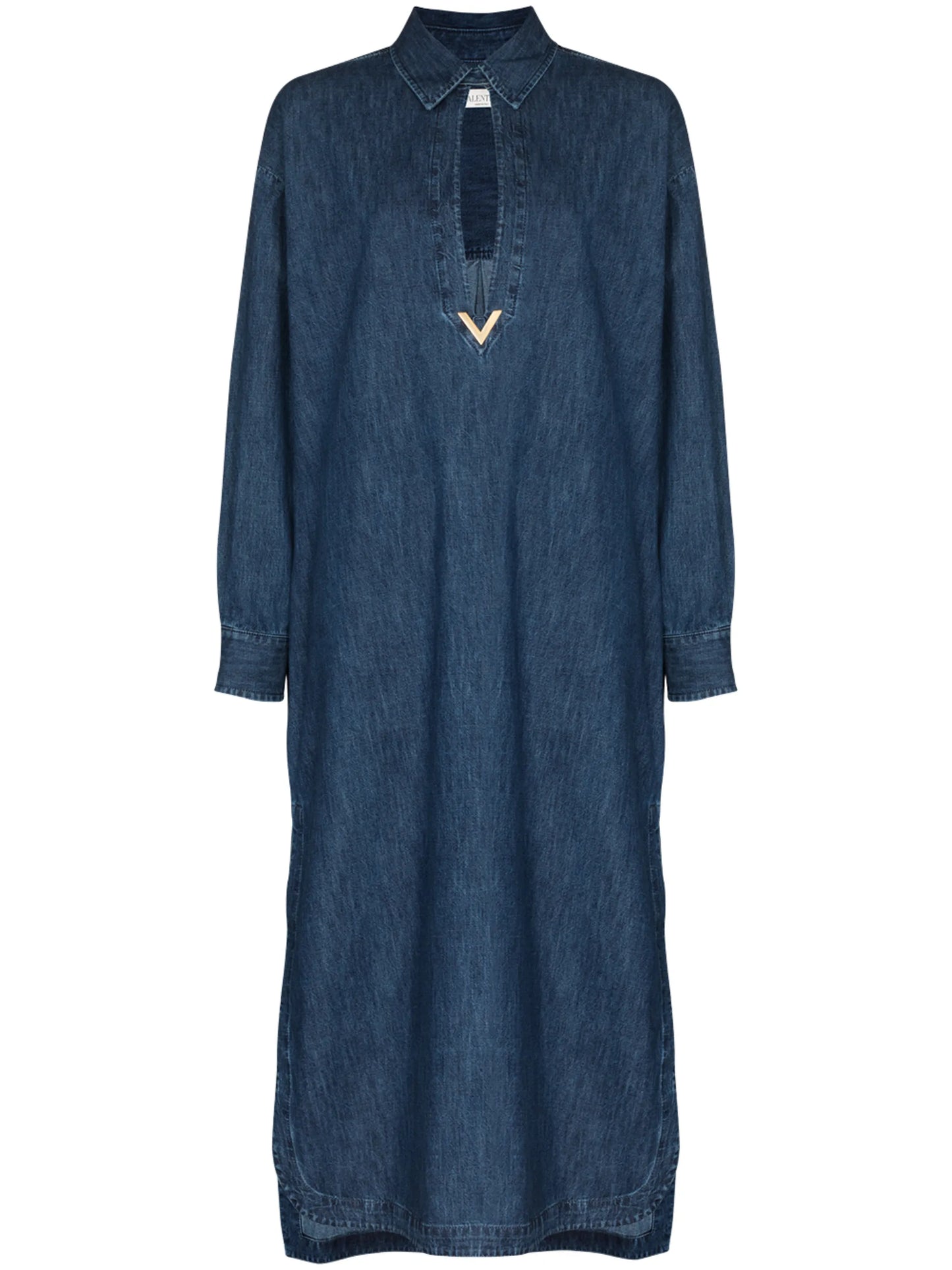 VGOLD cut-out neck denim dress