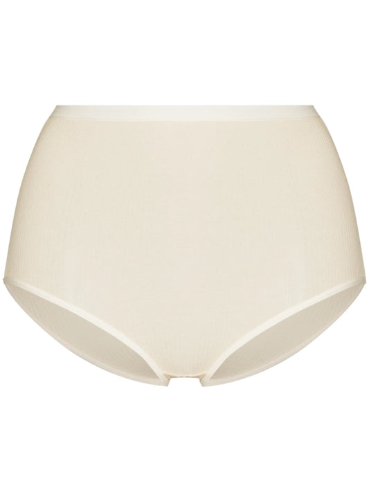 Bell ribbed high-waisted briefs