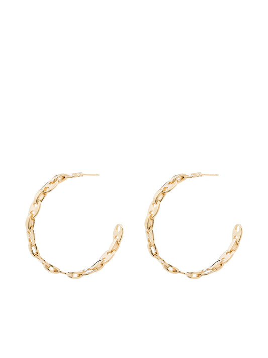 chain-link hoop earrings