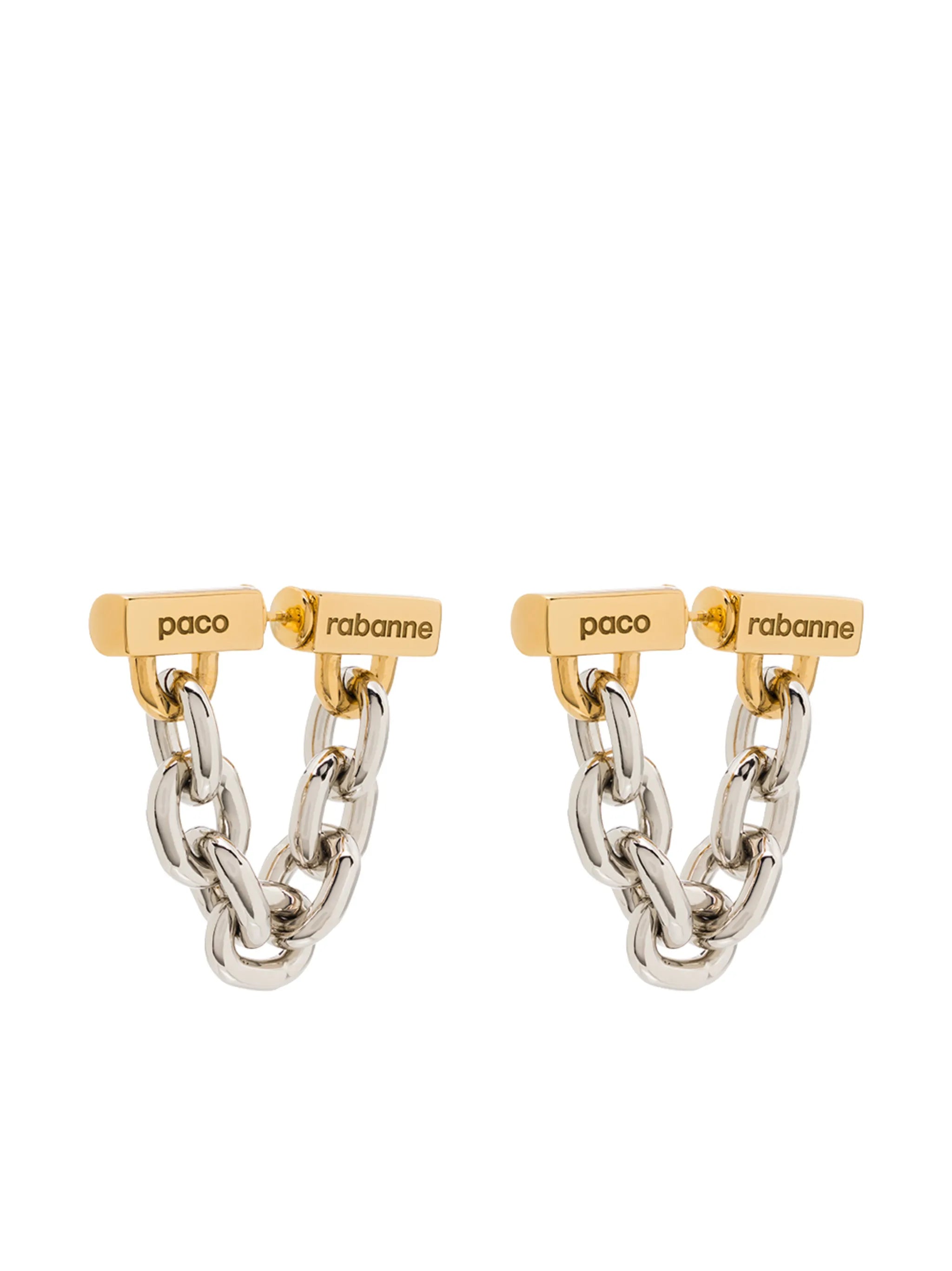 chain-link earrings