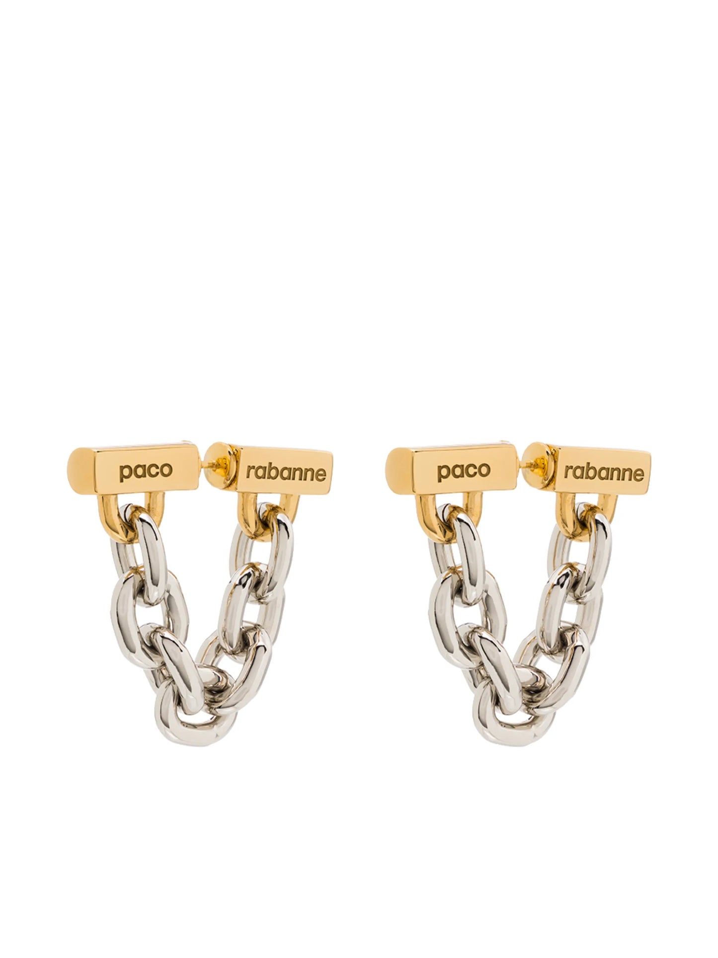 chain-link earrings