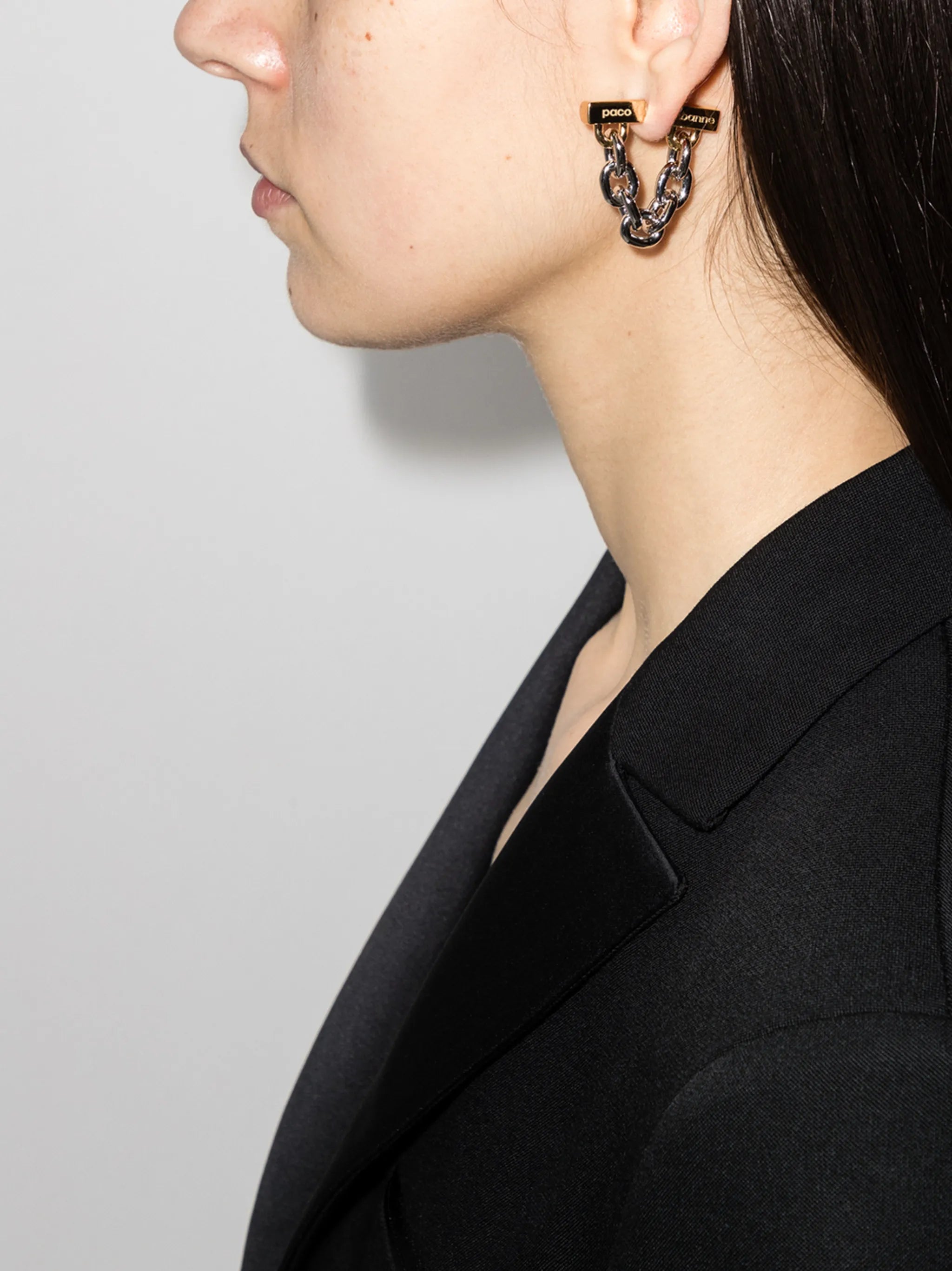 chain-link earrings