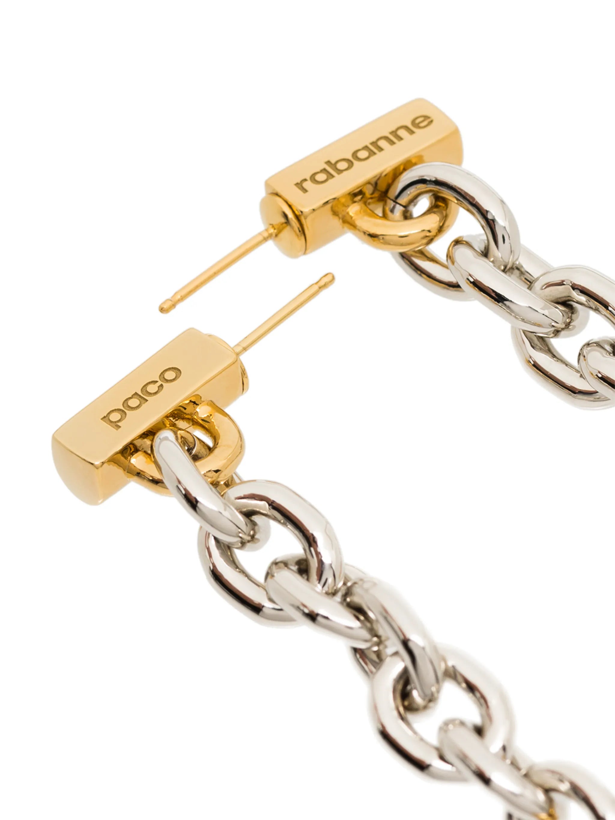 chain-link earrings