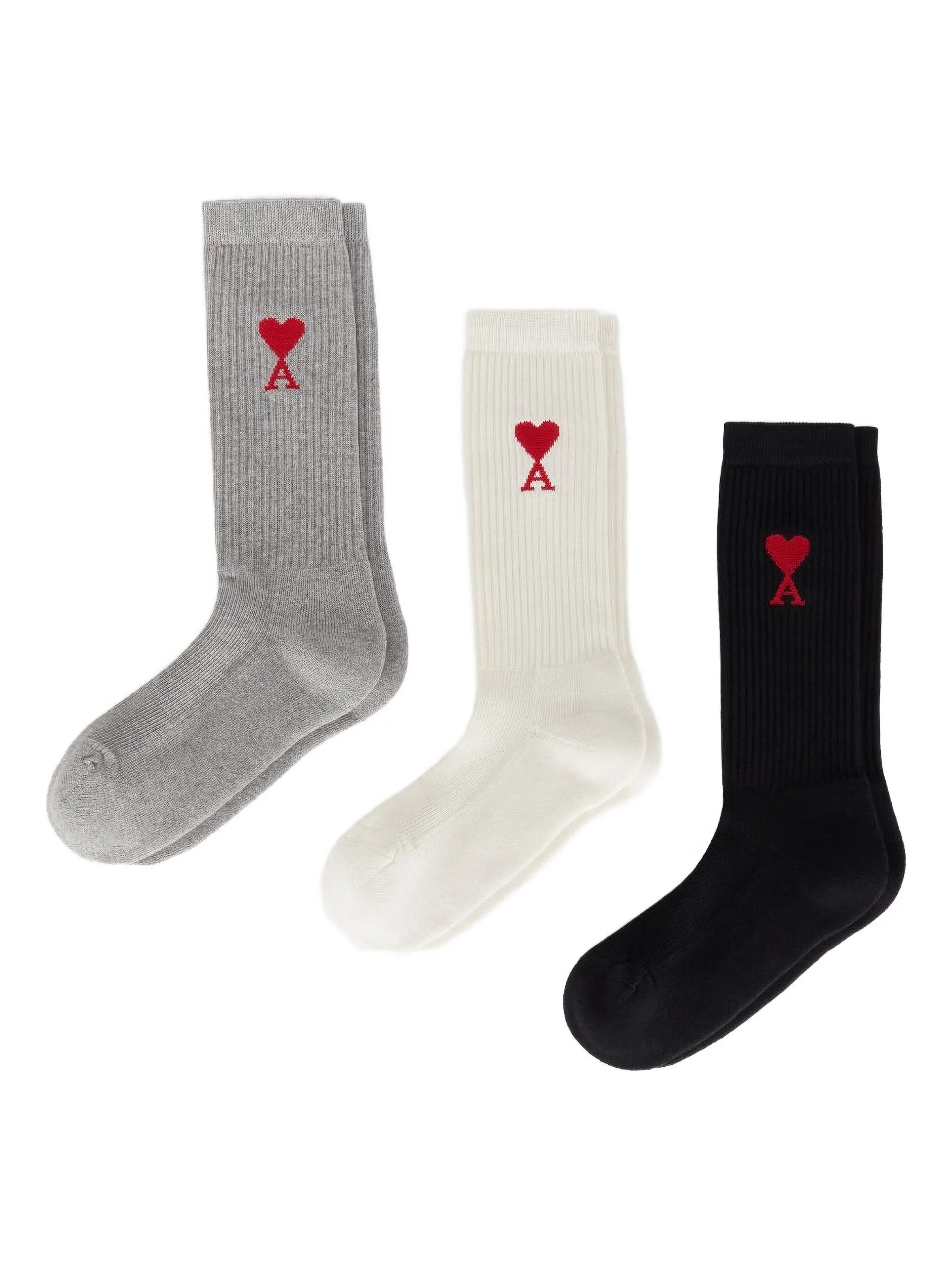 intarsia-logo knitted socks