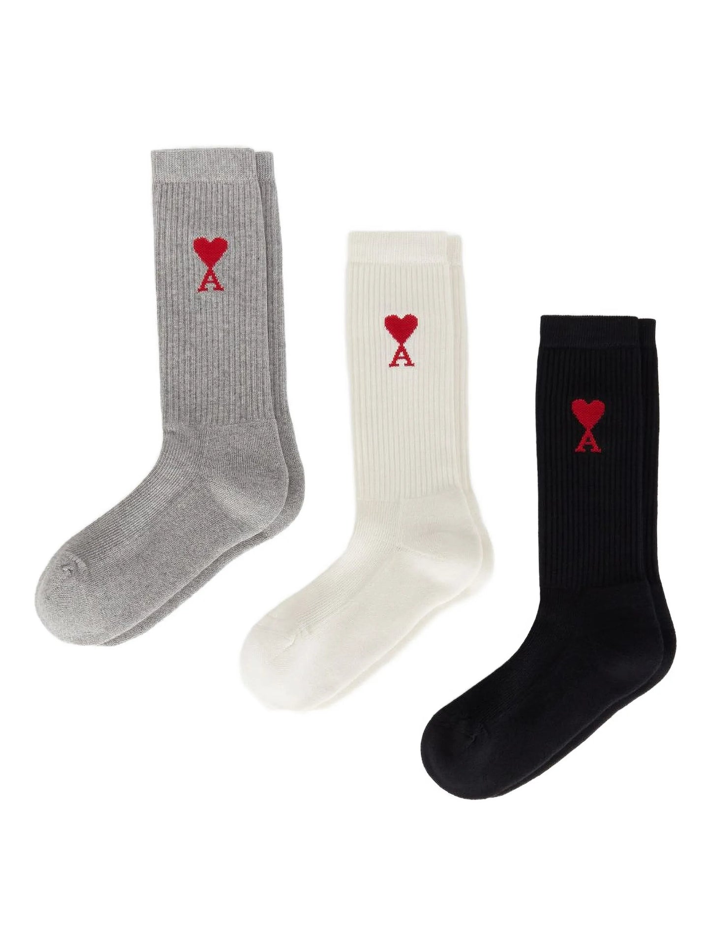 intarsia-logo knitted socks