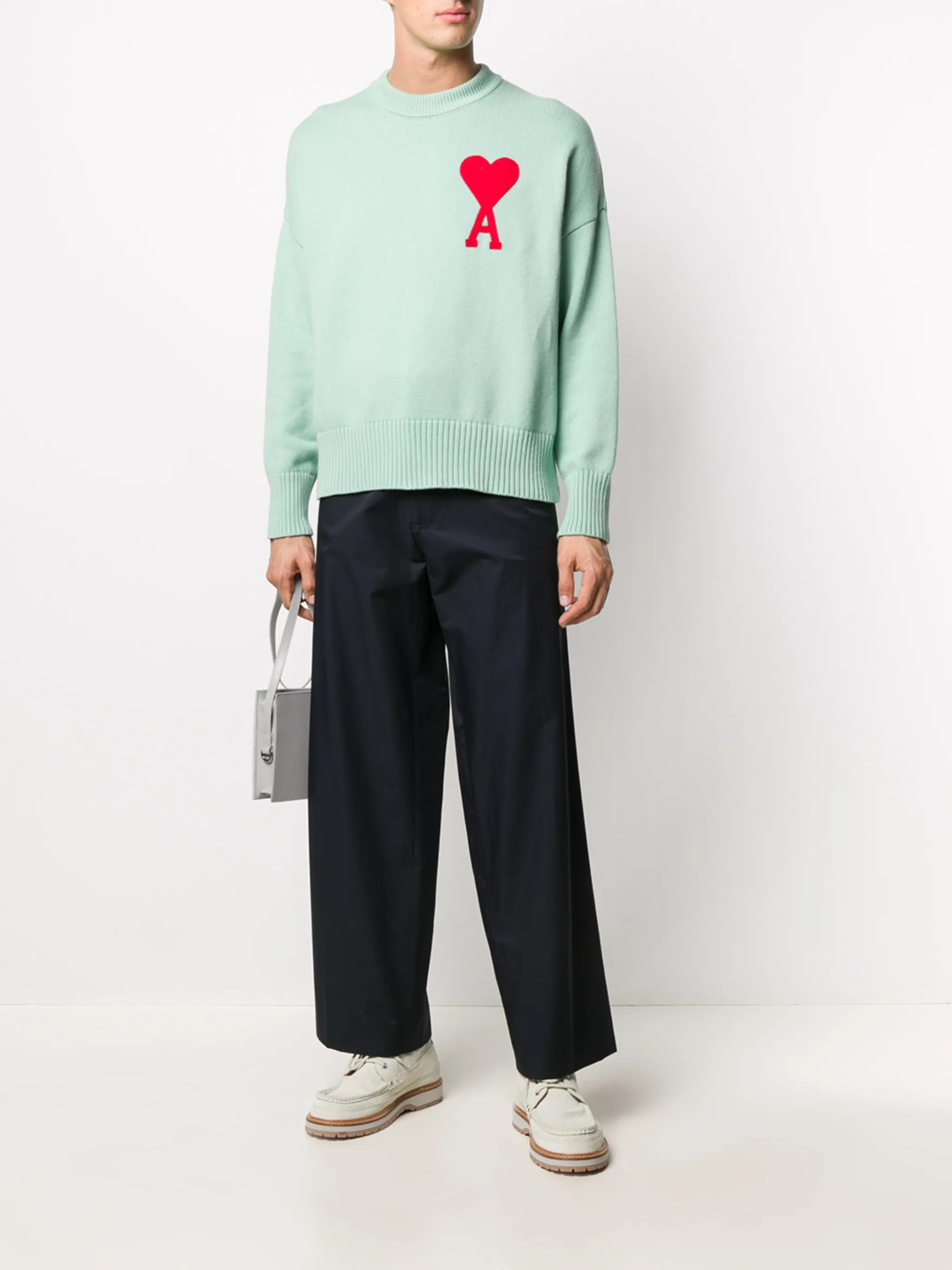 oversize Ami de Coeur logo patch jumper
