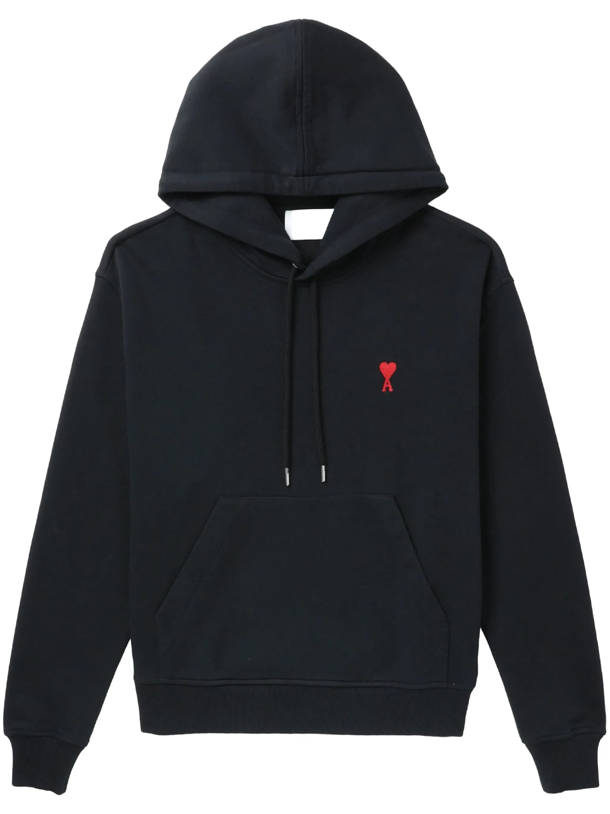 logo-embroidered drawstring hoodie