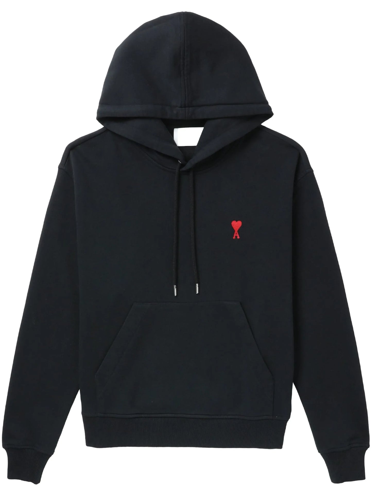 logo-embroidered drawstring hoodie