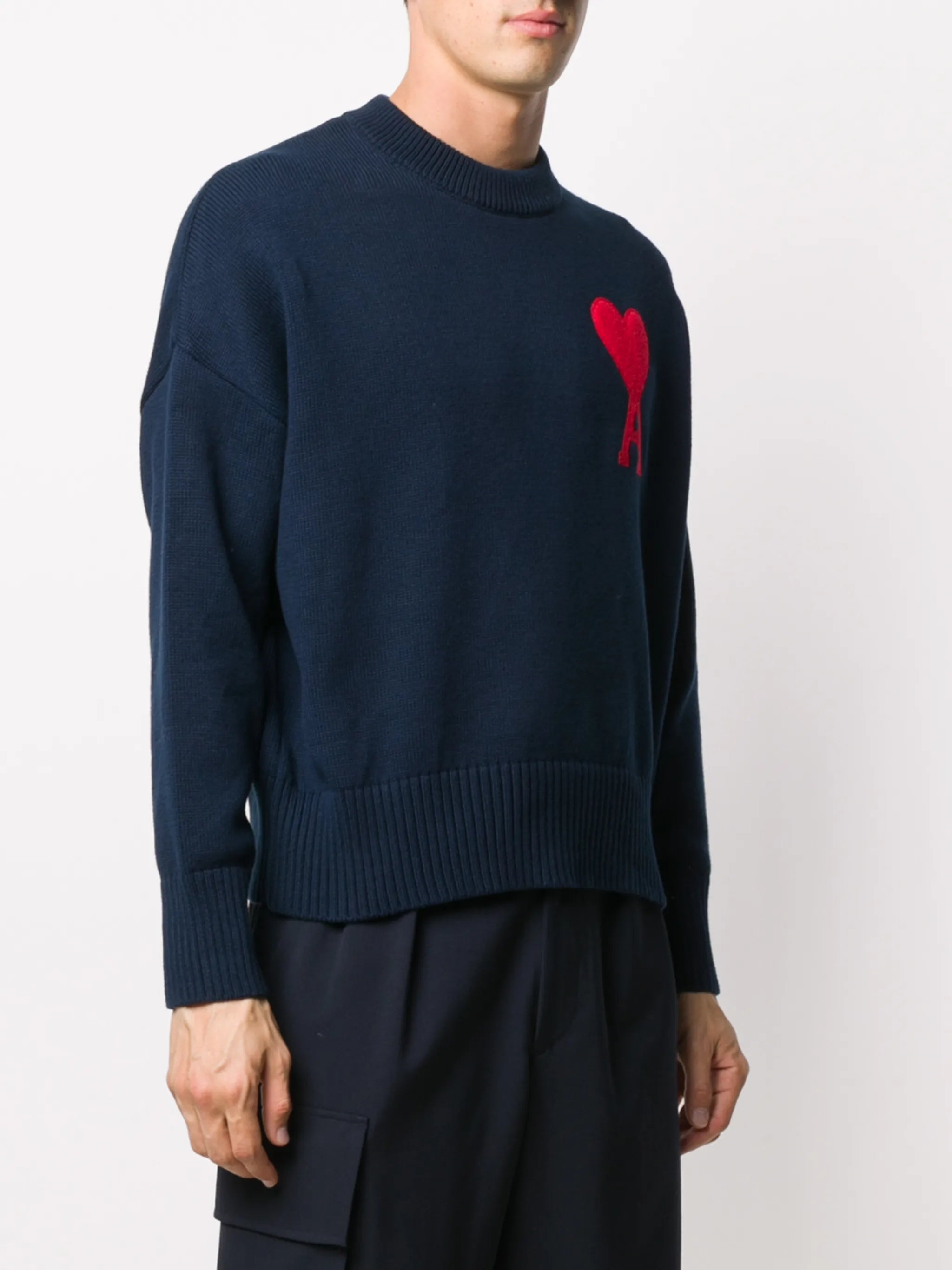 oversize Ami de Coeur logo patch jumper