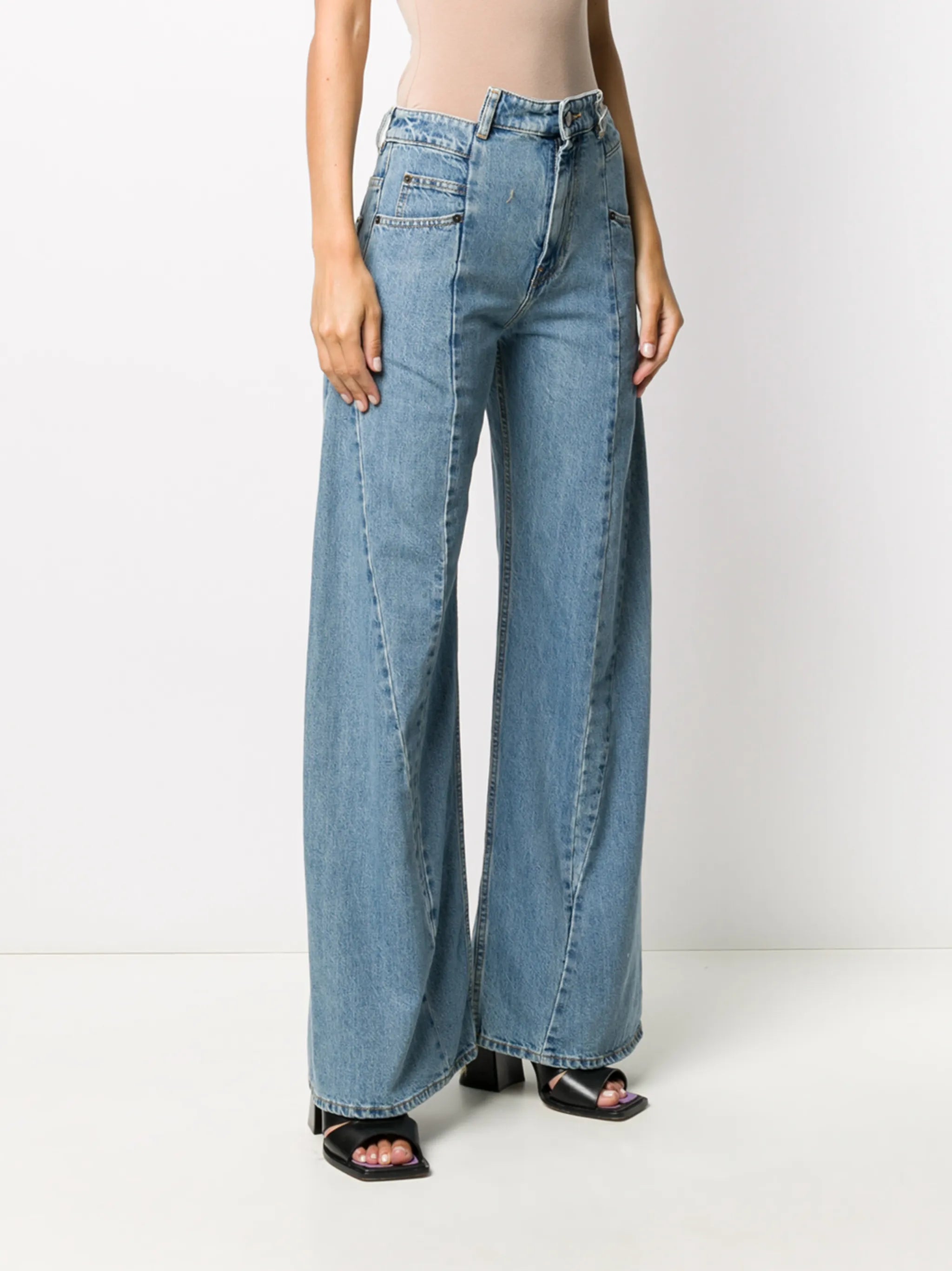 Décortiqué wide-leg jeans