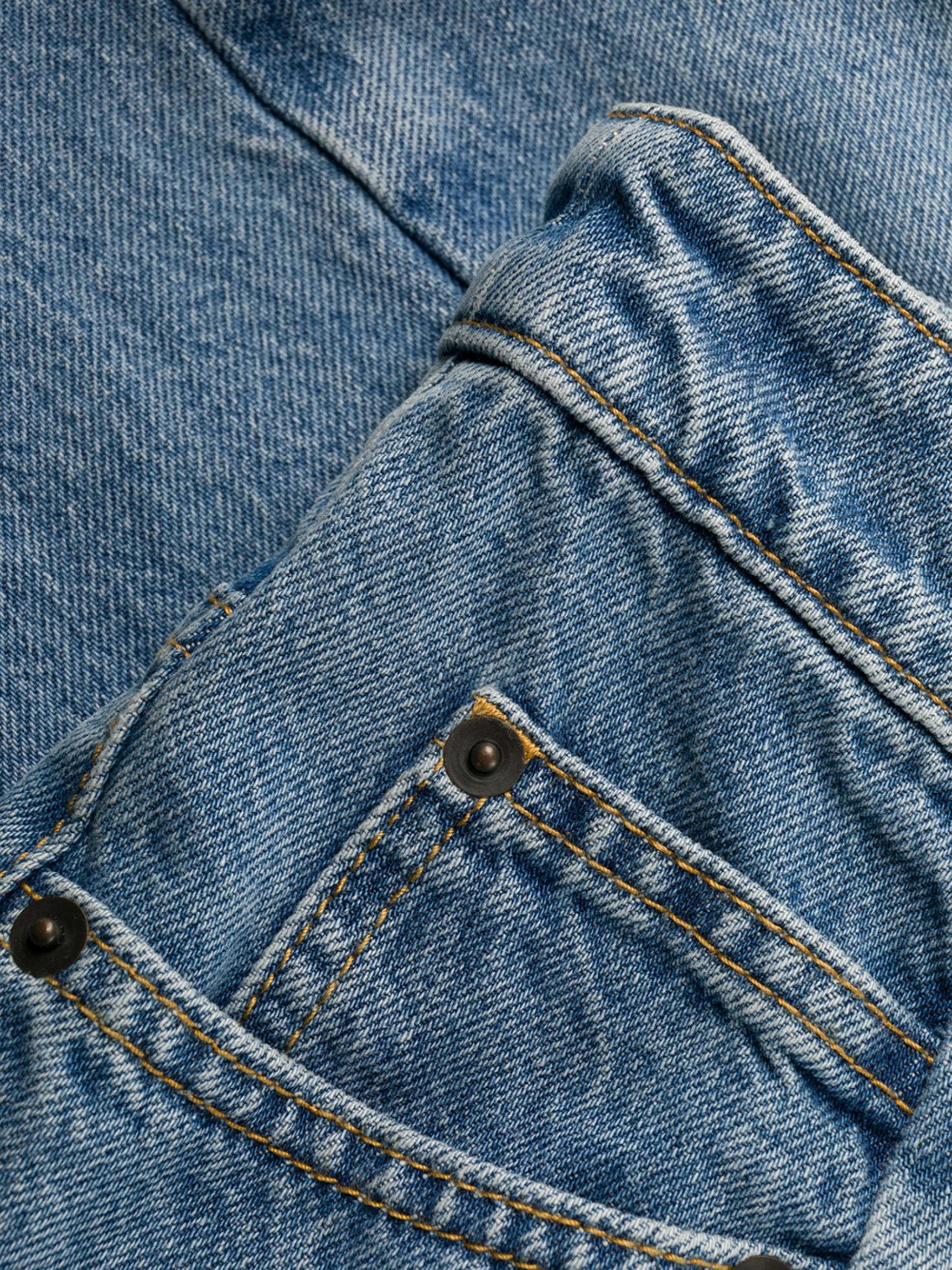 panelled wide-leg jeans