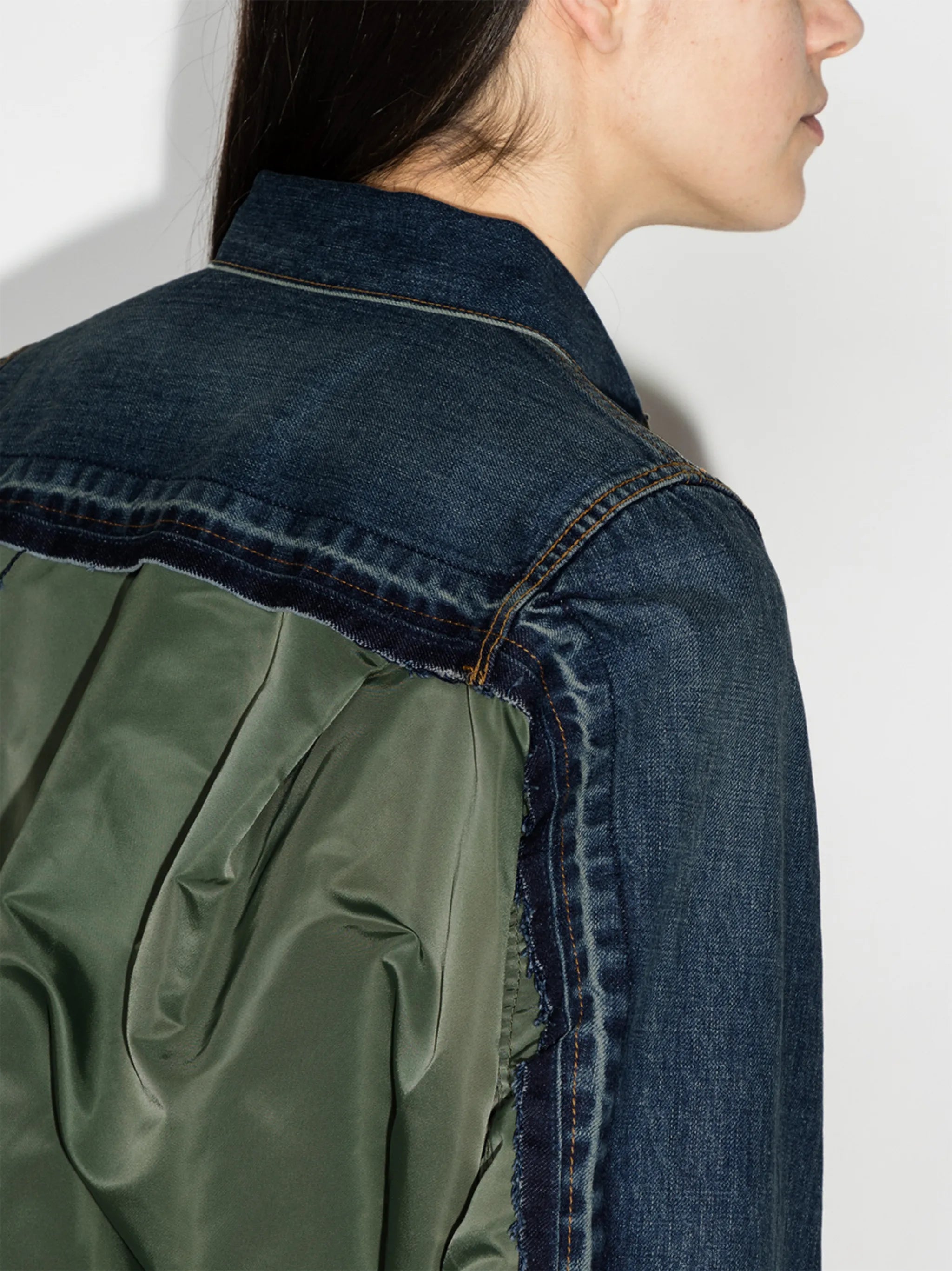 panelled denim jacket