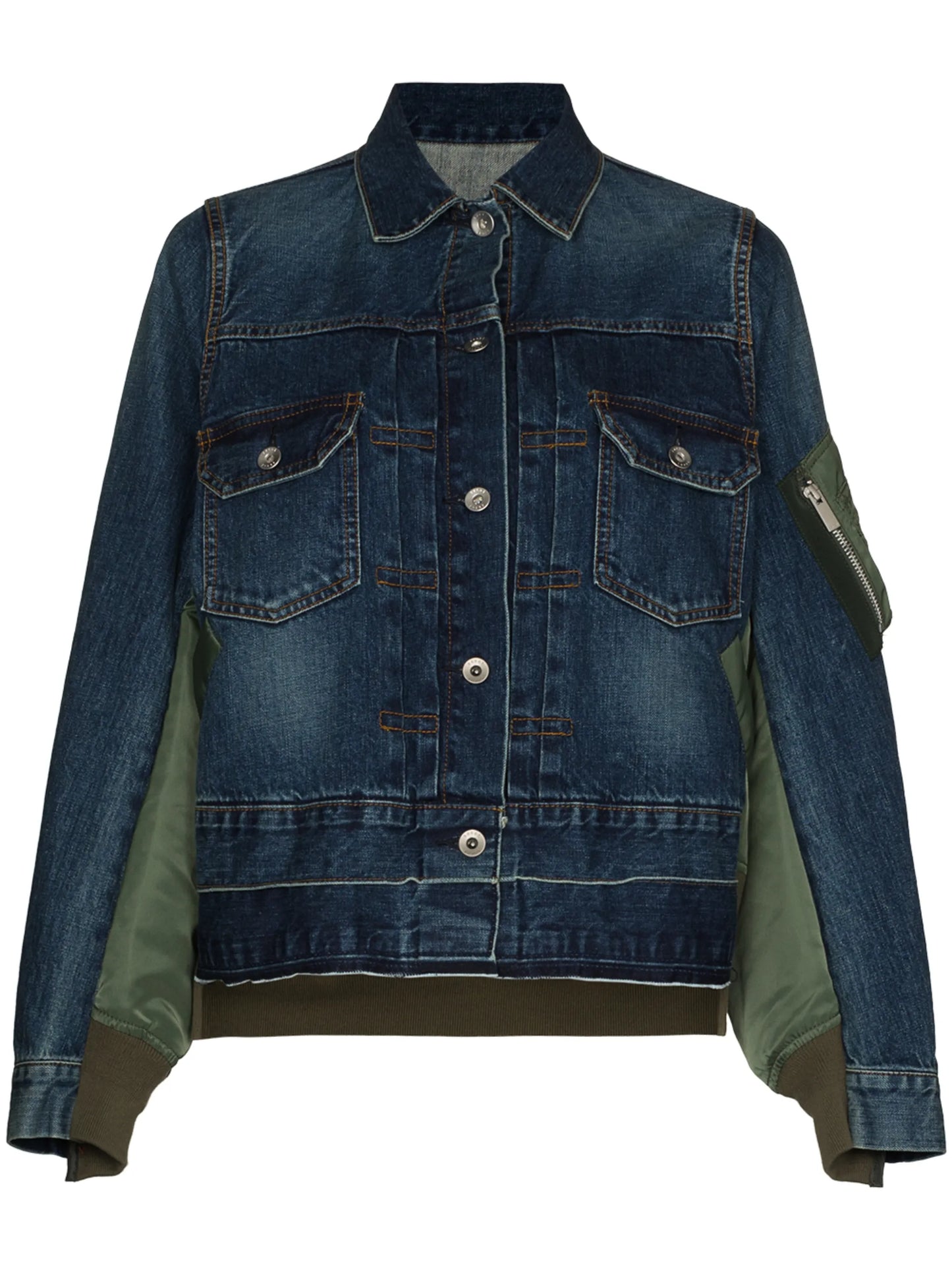 panelled denim jacket