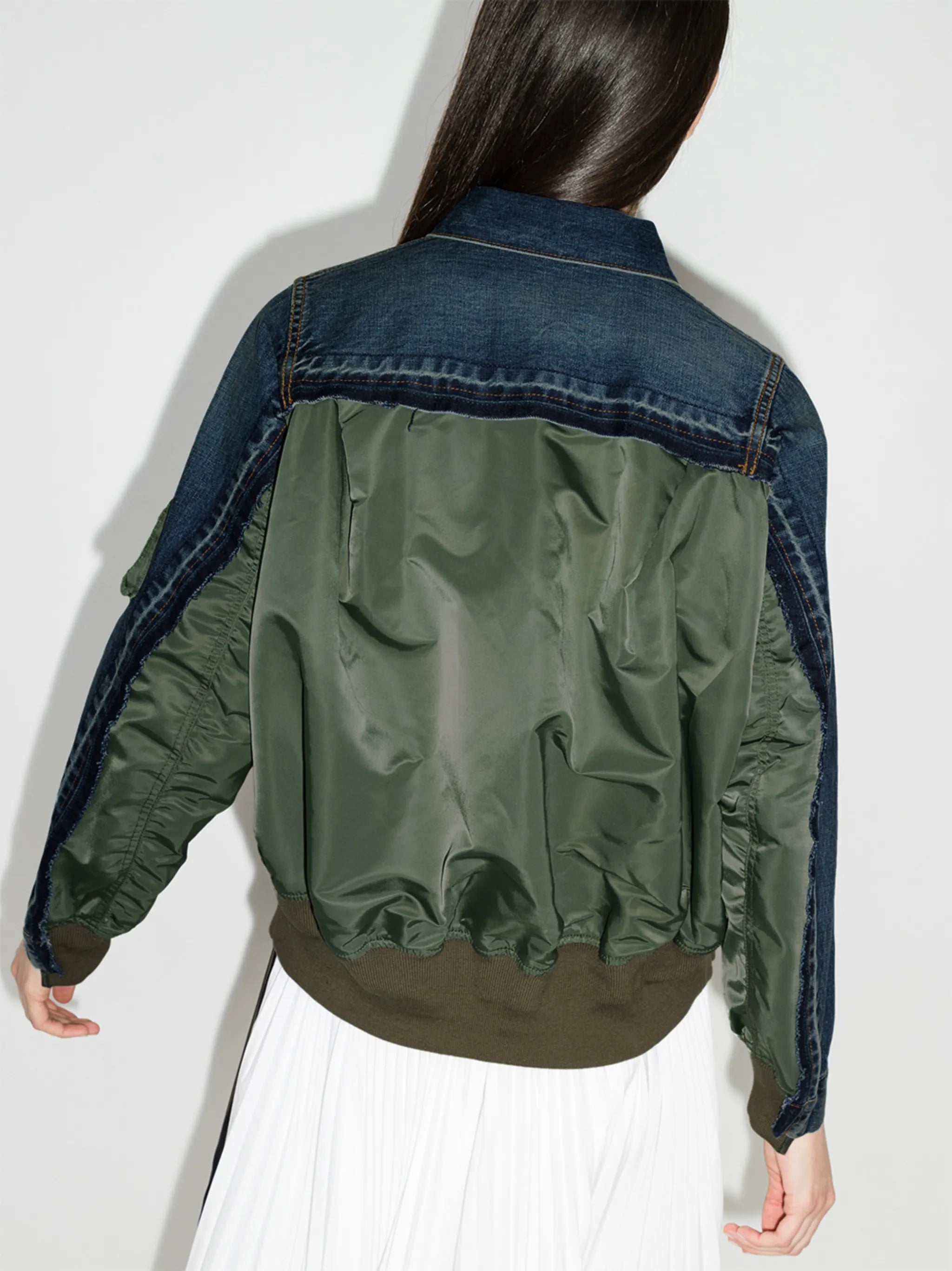 panelled denim jacket