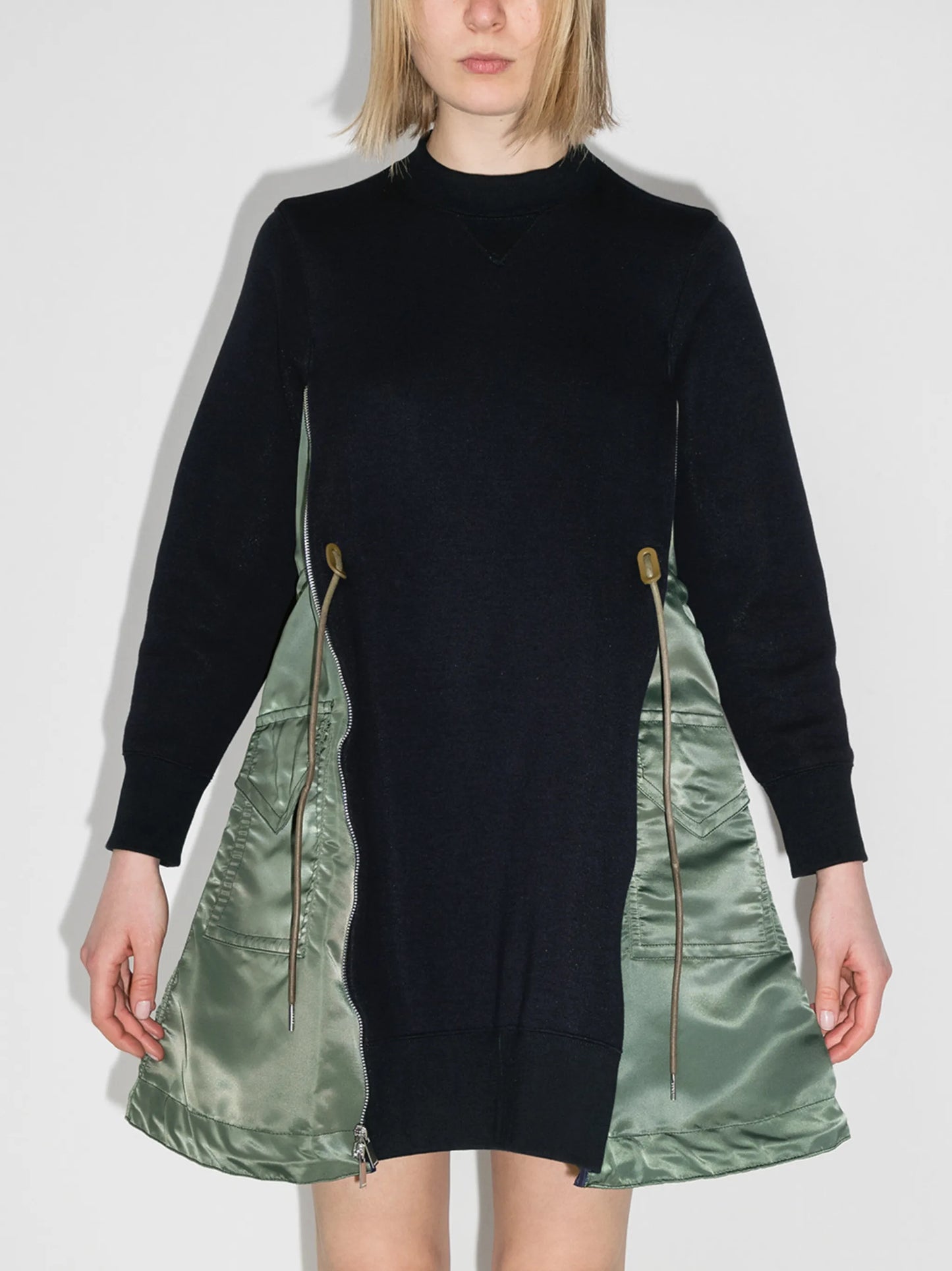 panelled A-line mini dress
