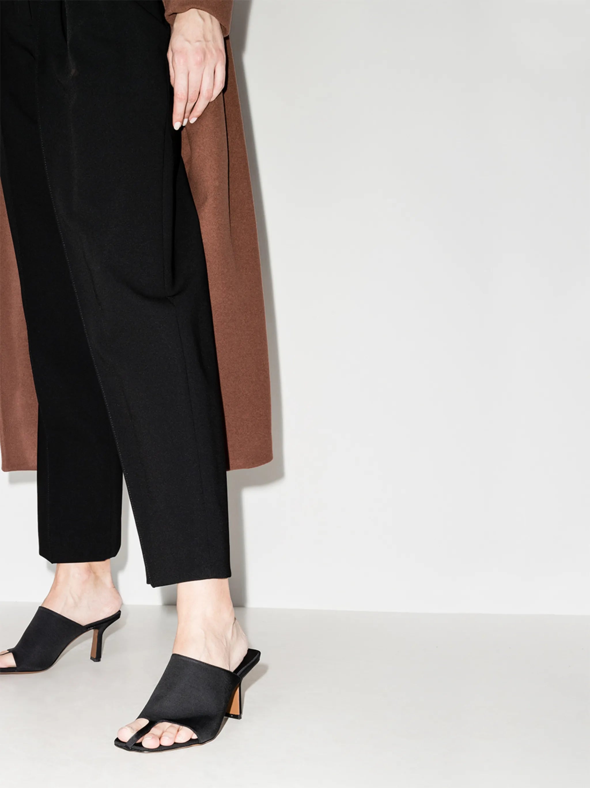 Jumel 80mm square-toe thong mules