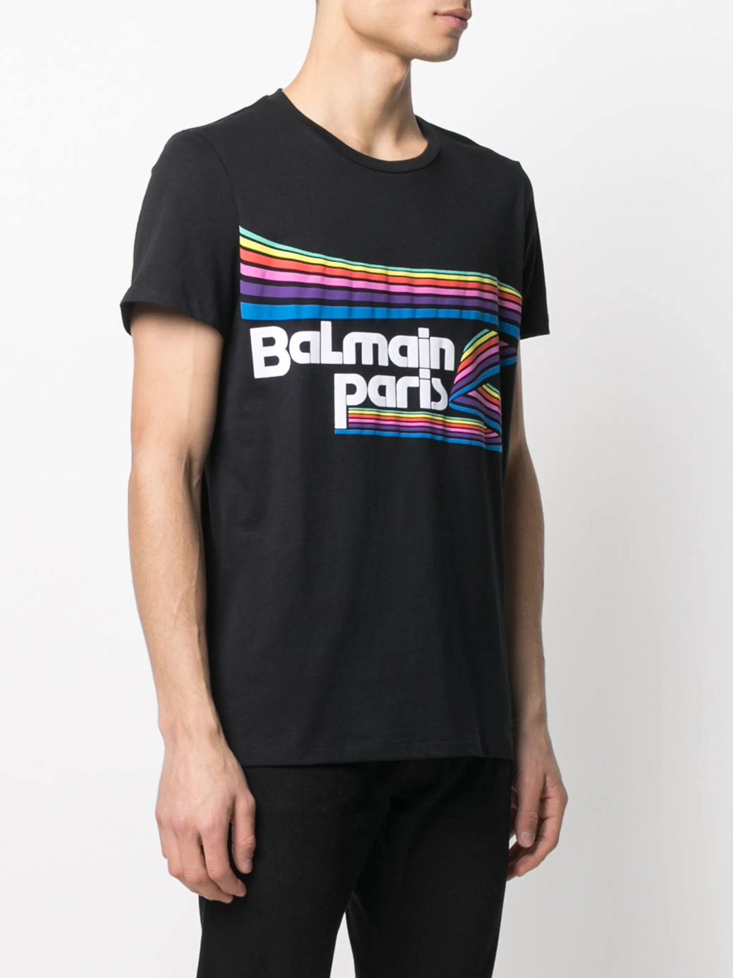 flocked logo T-shirt