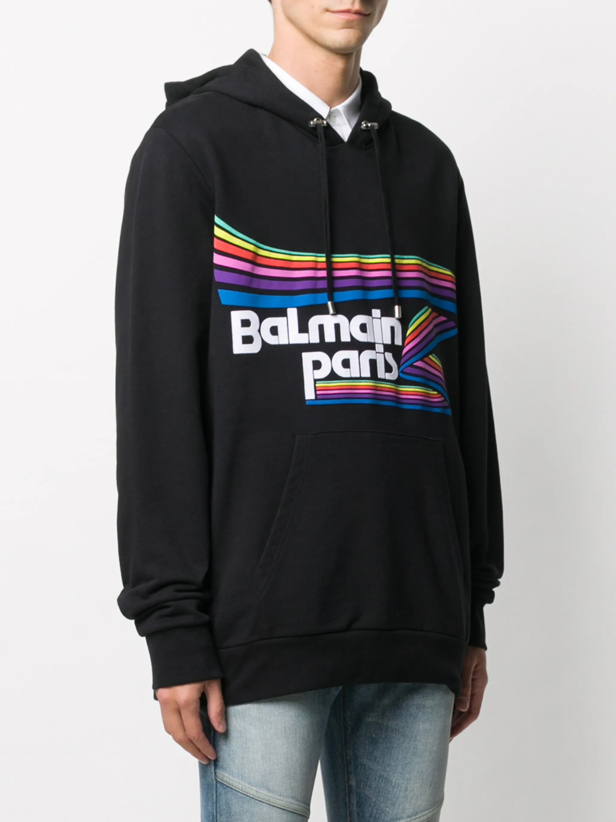 logo-print drawstring hoodie