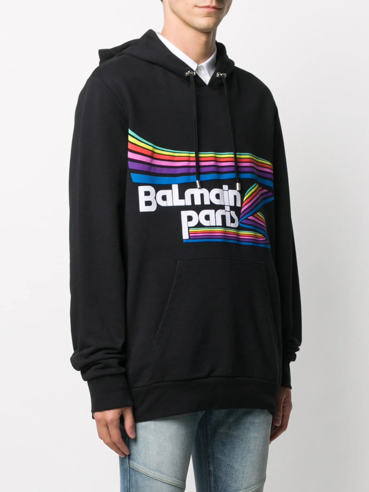 logo-print drawstring hoodie
