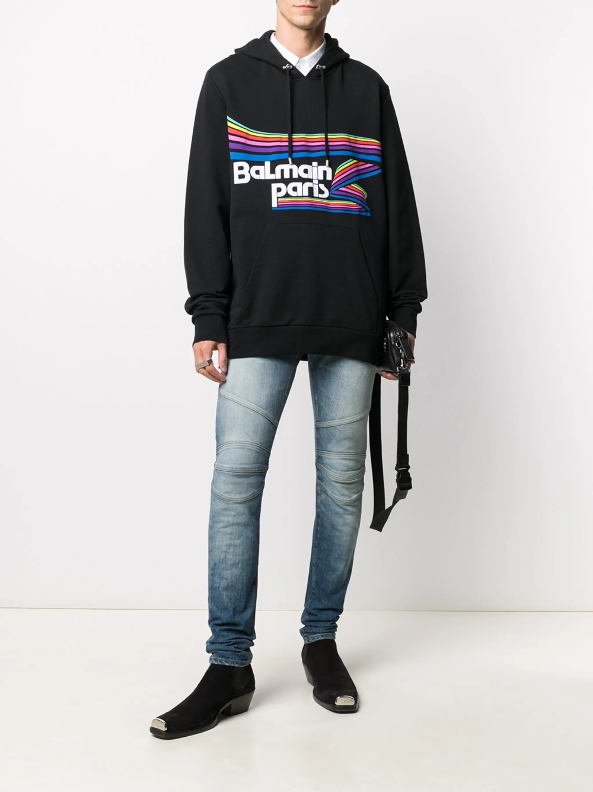 logo-print drawstring hoodie