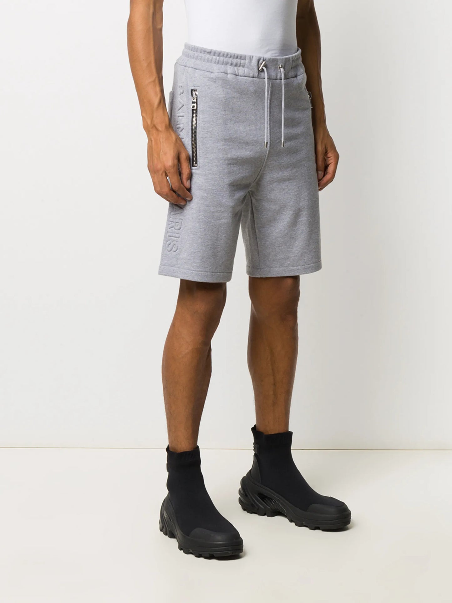 logo embossed bermuda shorts