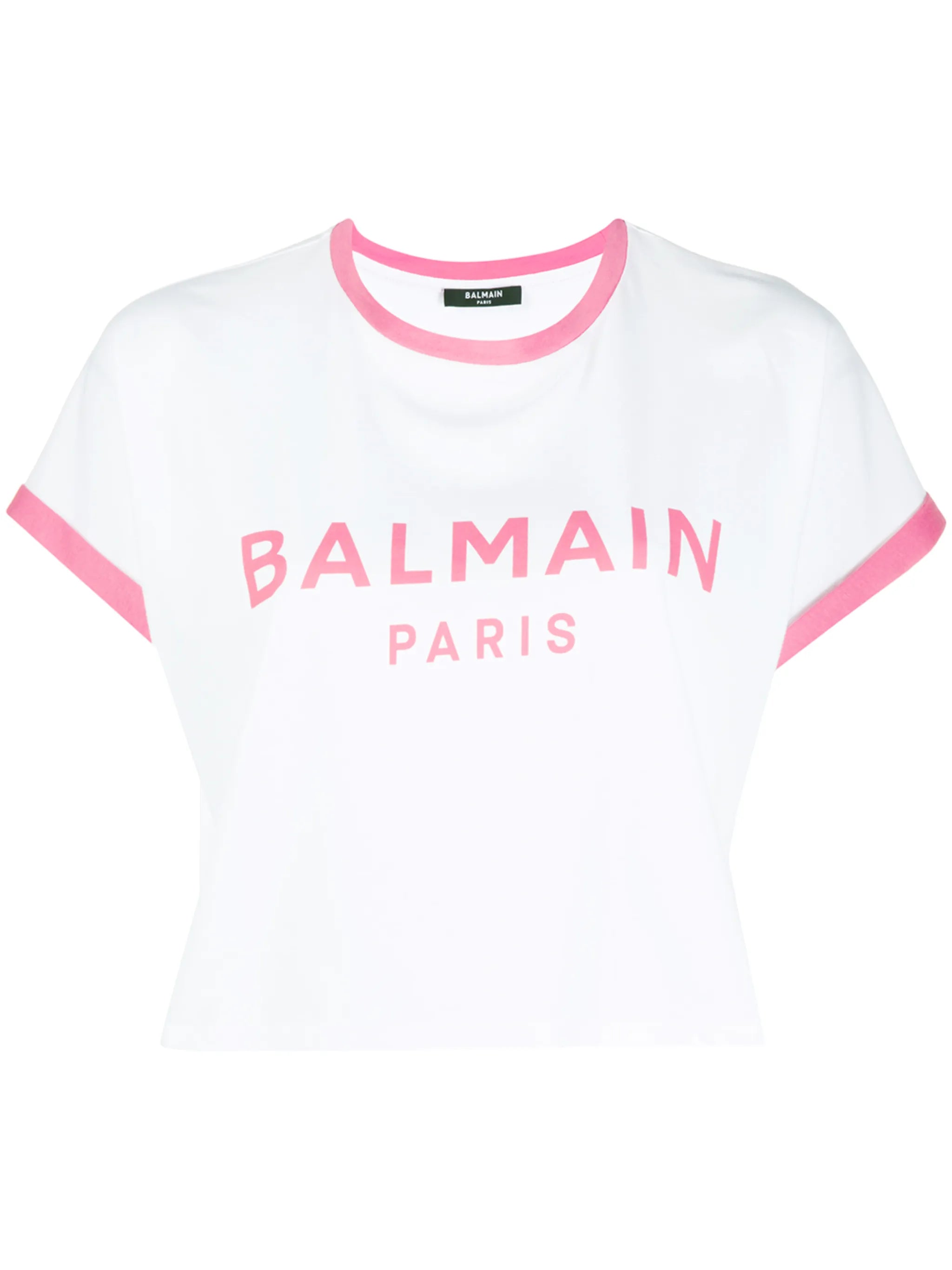 logo-print cropped T-shirt