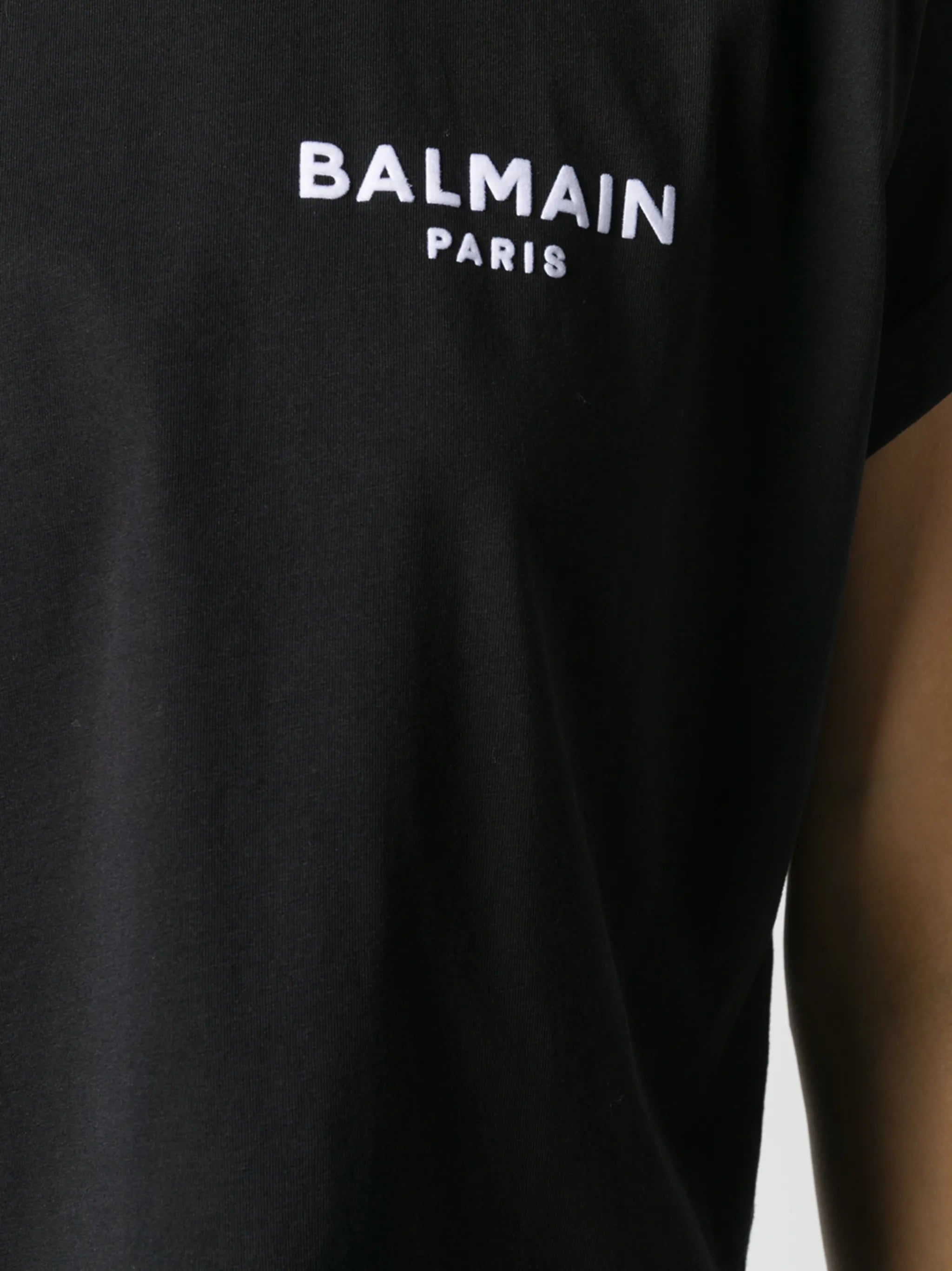 logo-embroidered cropped T-shirt