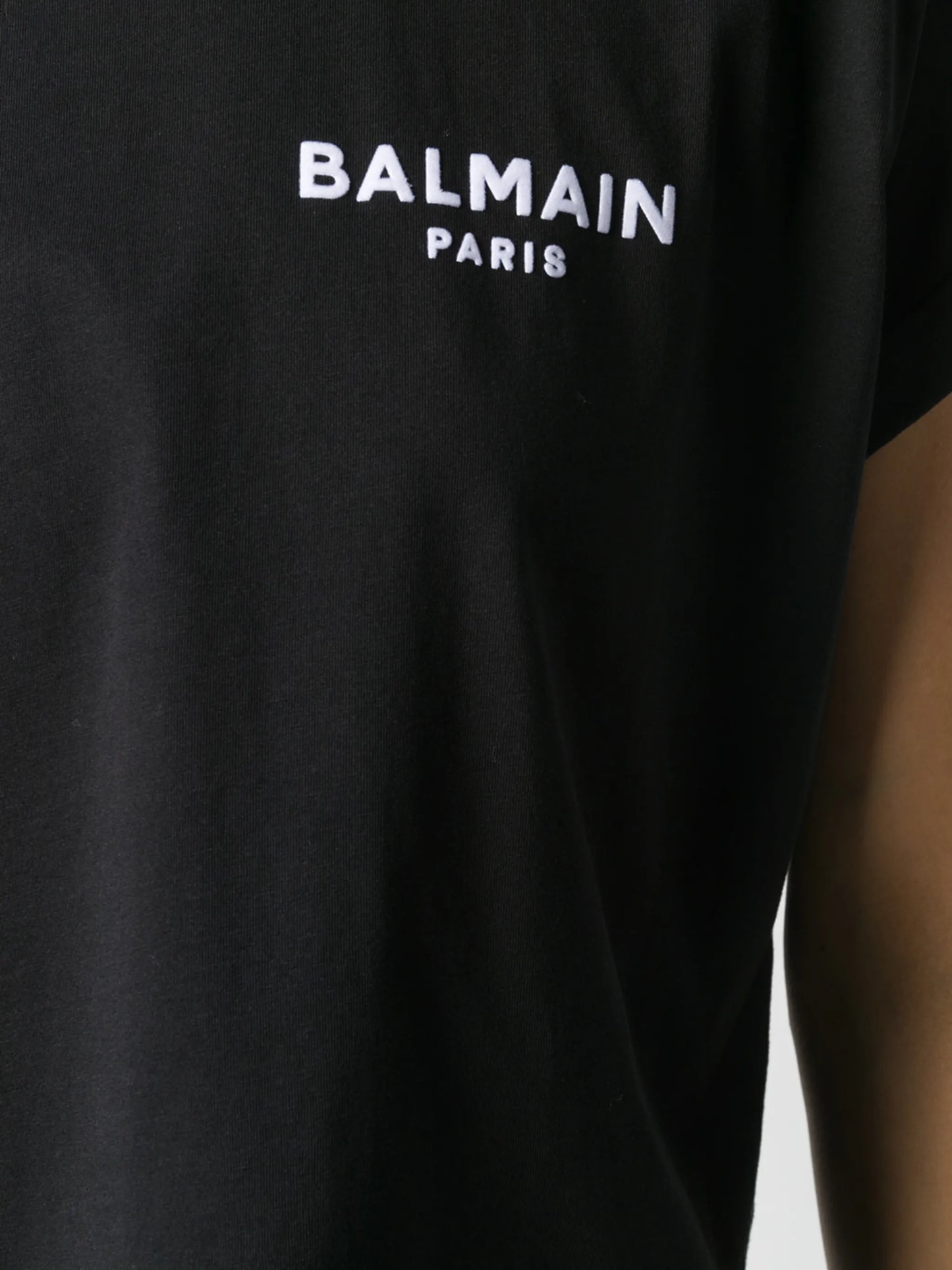 logo-embroidered cropped T-shirt