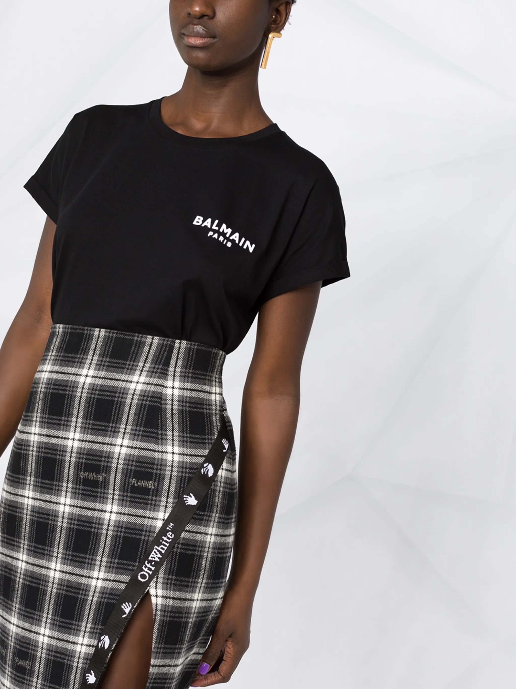 small flocked logo T-shirt