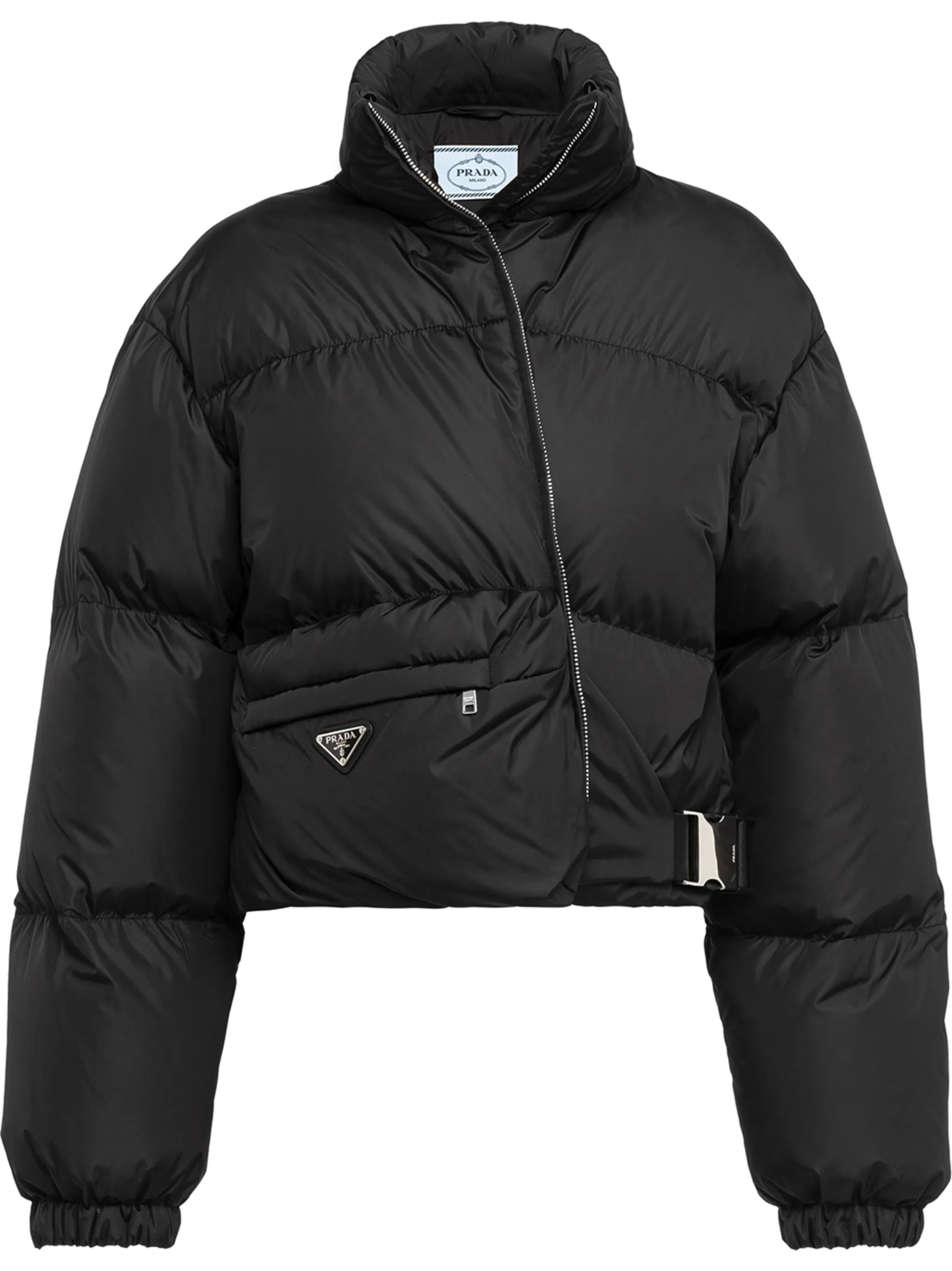 Re-Nylon off-centre padded jacket