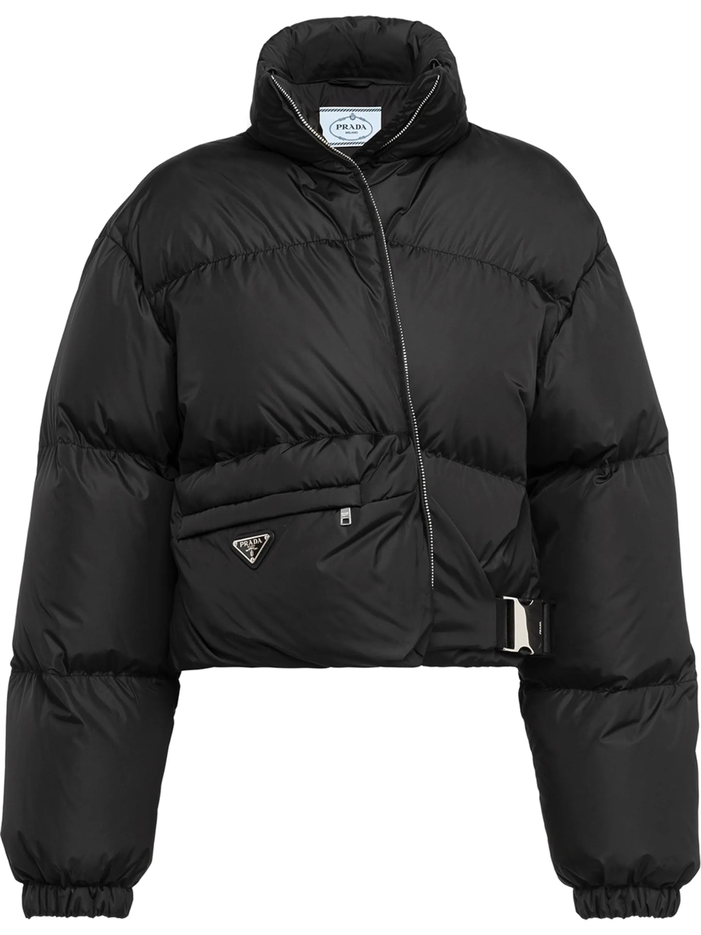 Re-Nylon off-centre padded jacket