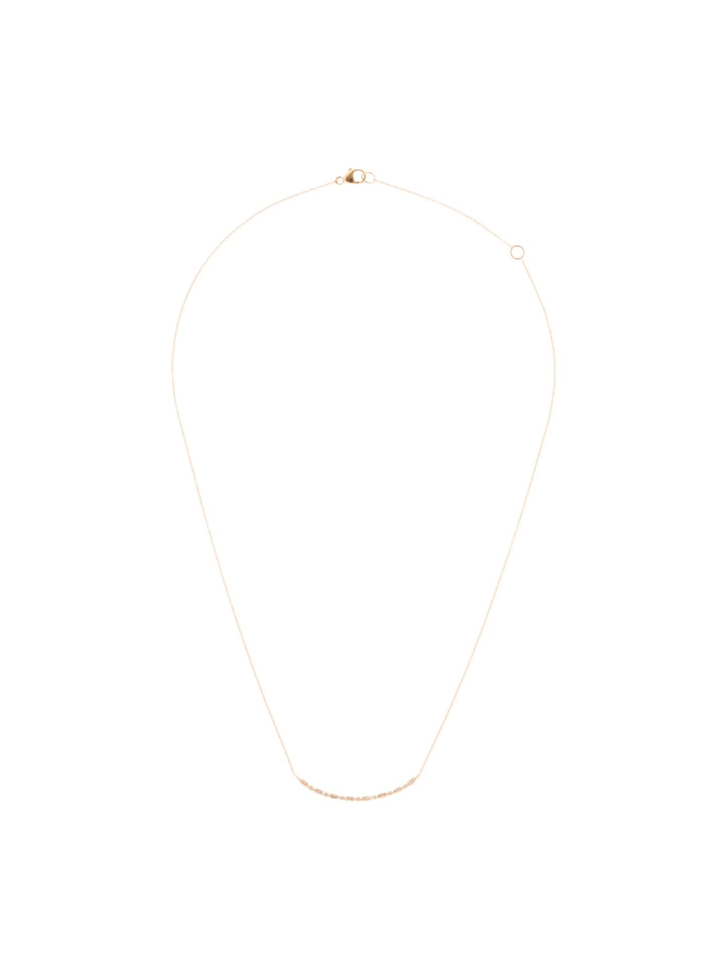 14kt baguette-cut diamond necklace