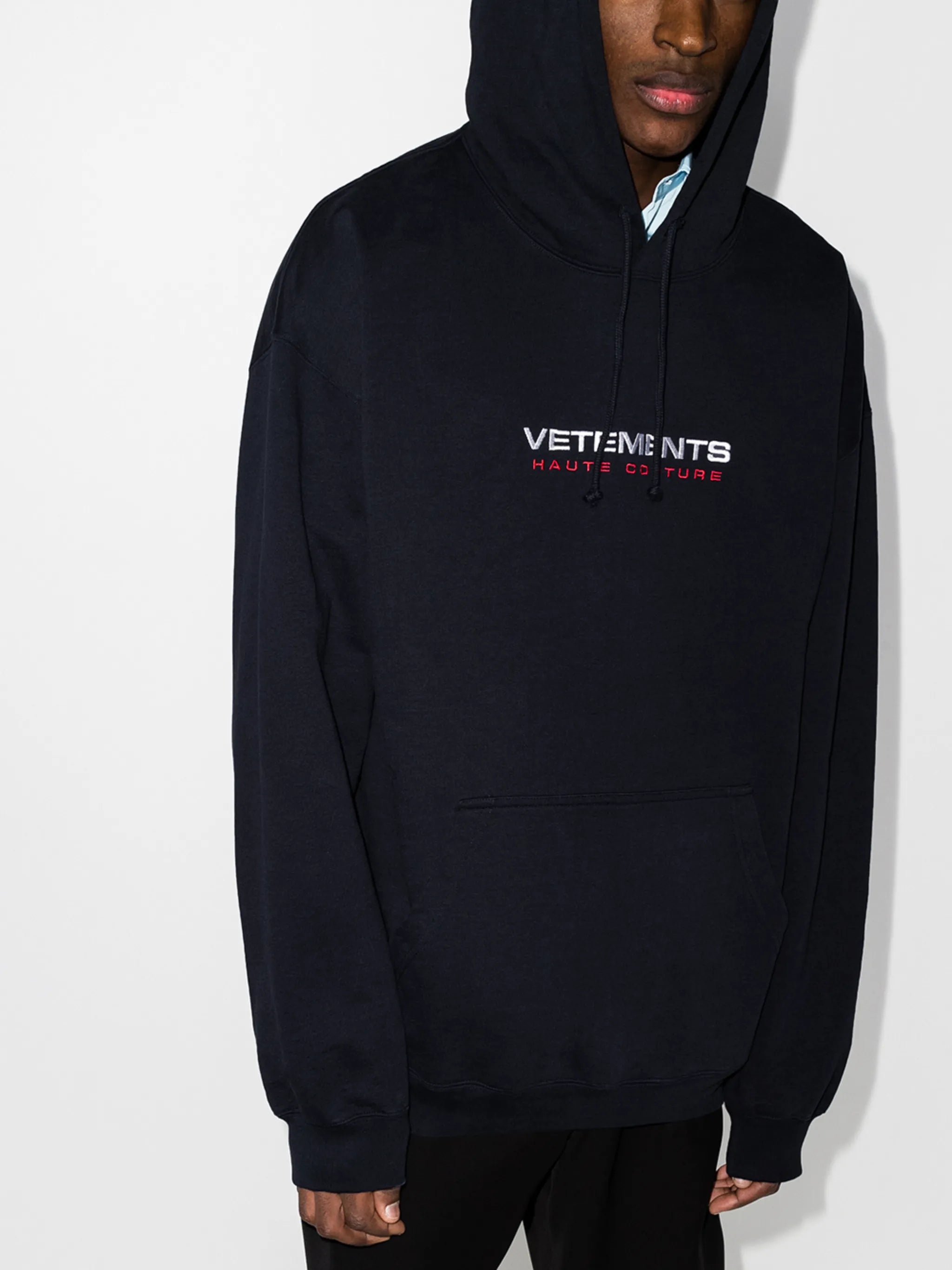 Haute Couture logo-embroidered hoodie
