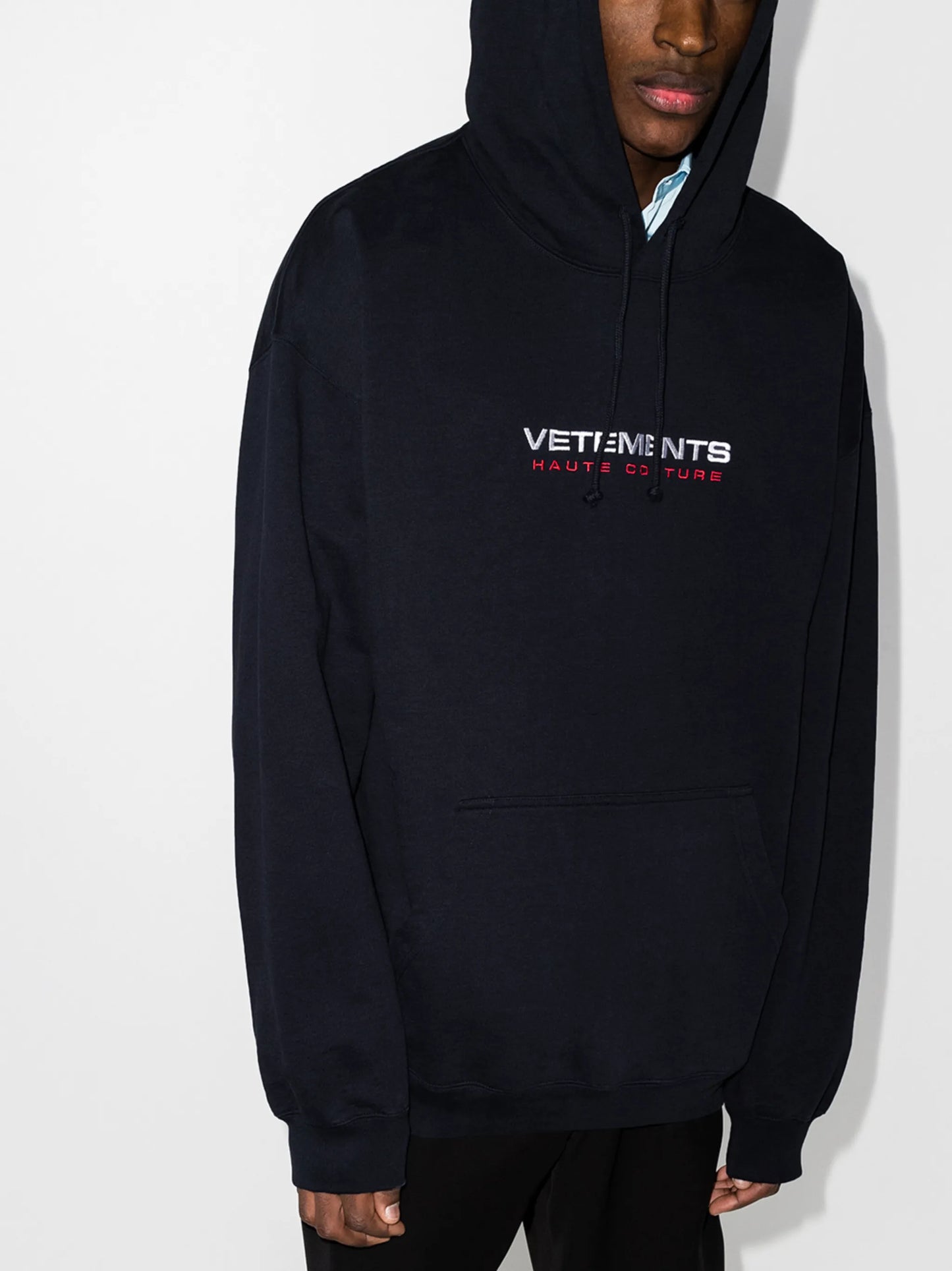 Haute Couture logo-embroidered hoodie