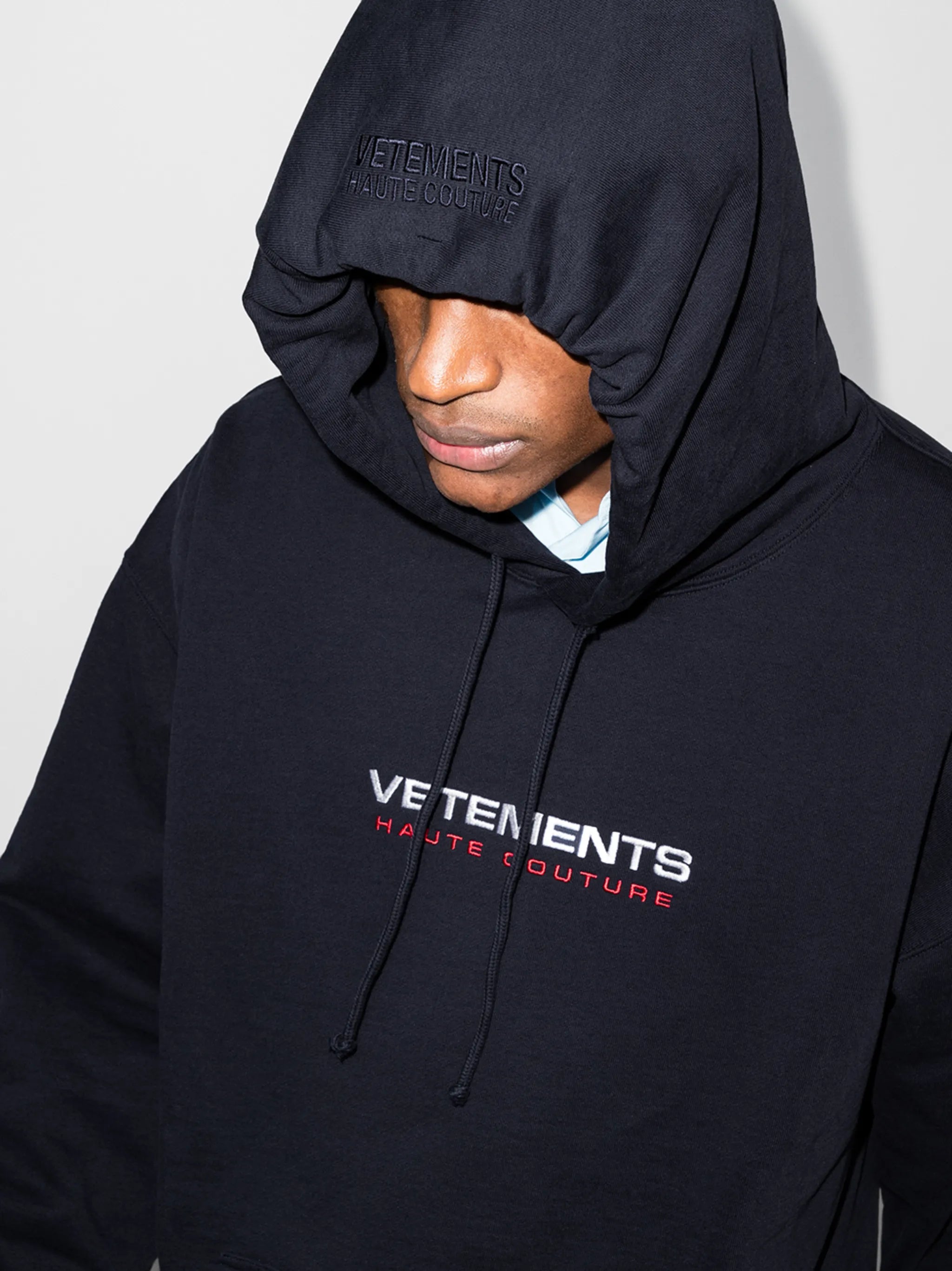 Haute Couture logo-embroidered hoodie