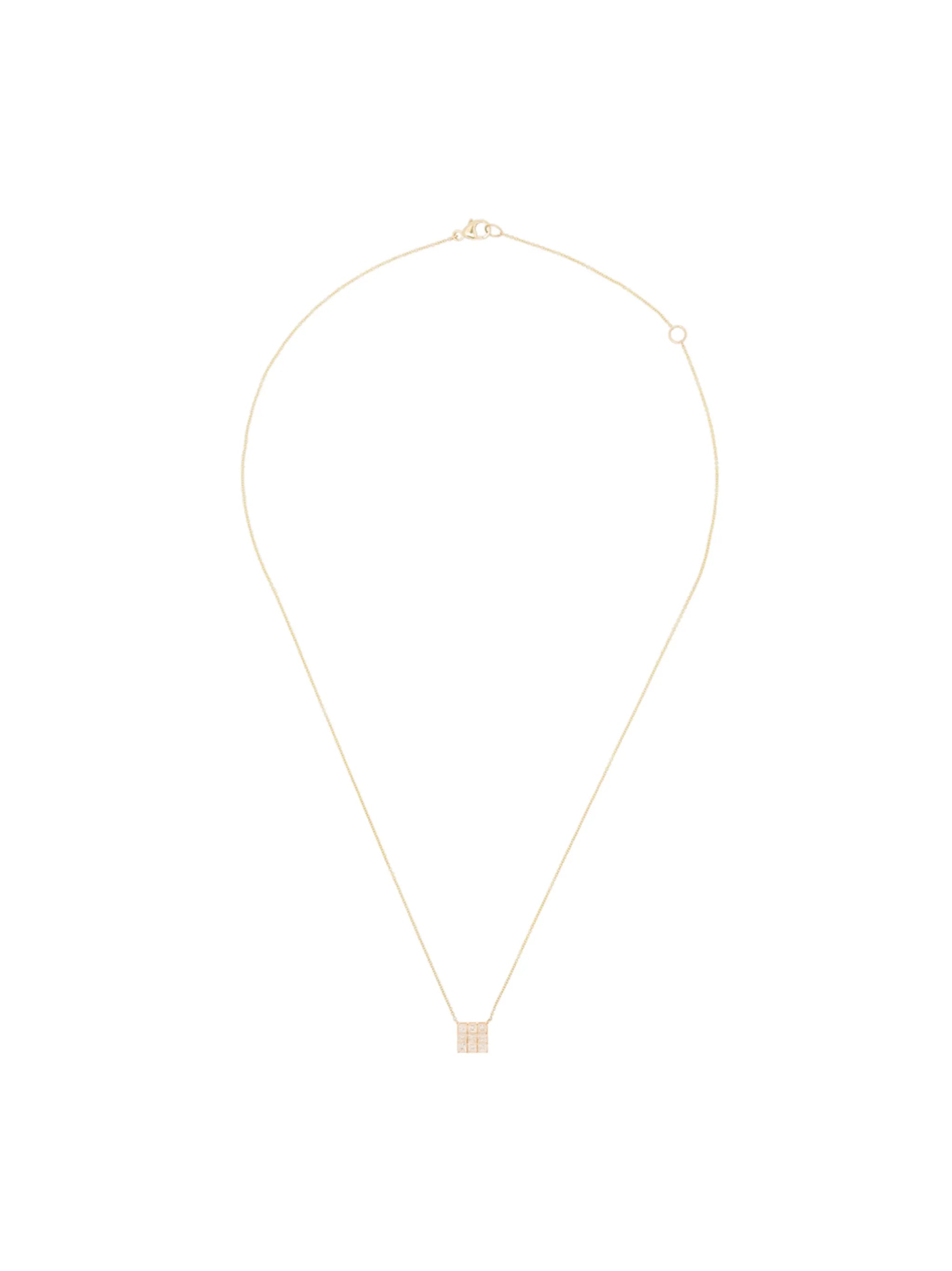 Princess 14kt yellow gold diamond necklace