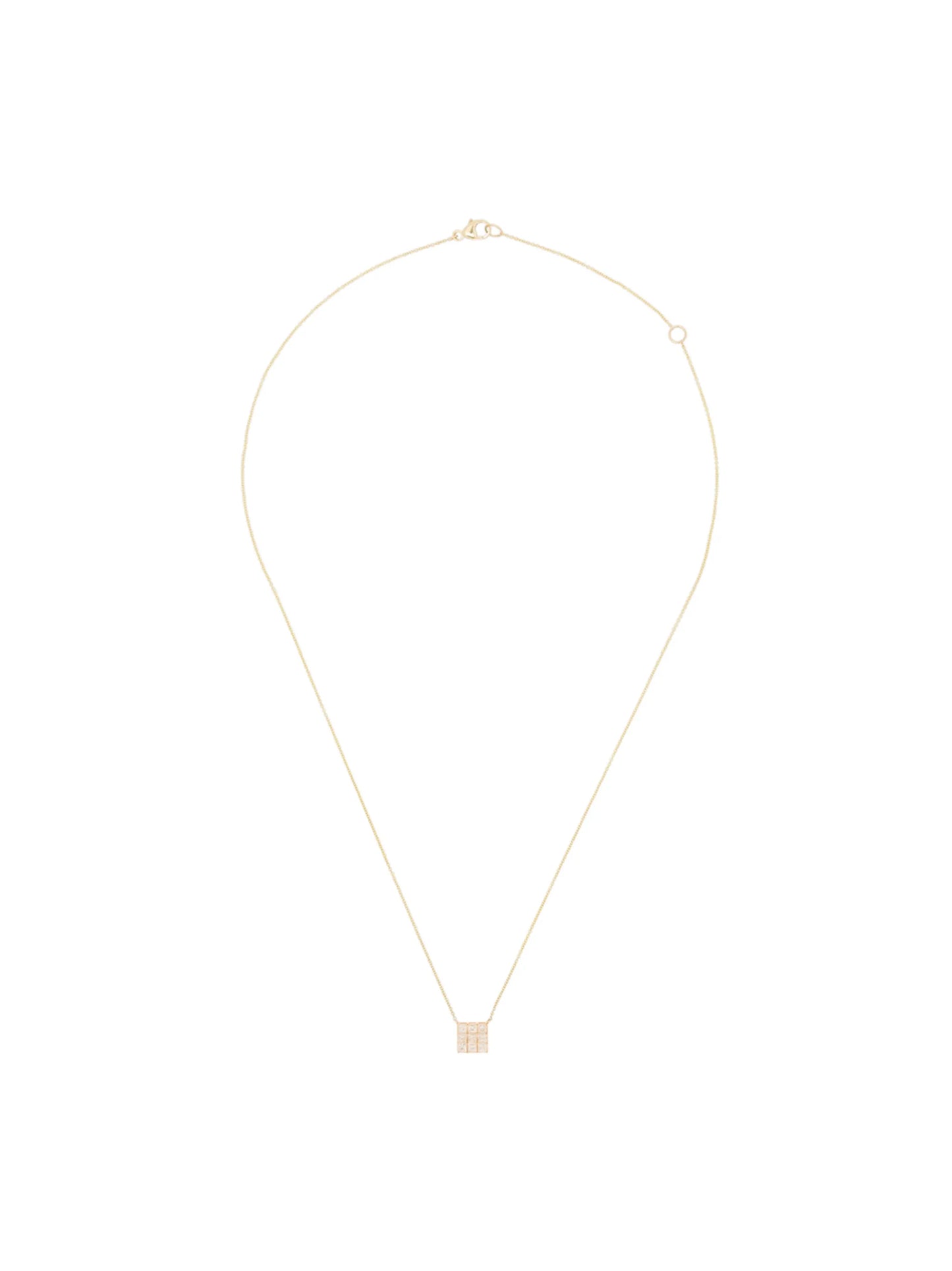 Princess 14kt yellow gold diamond necklace
