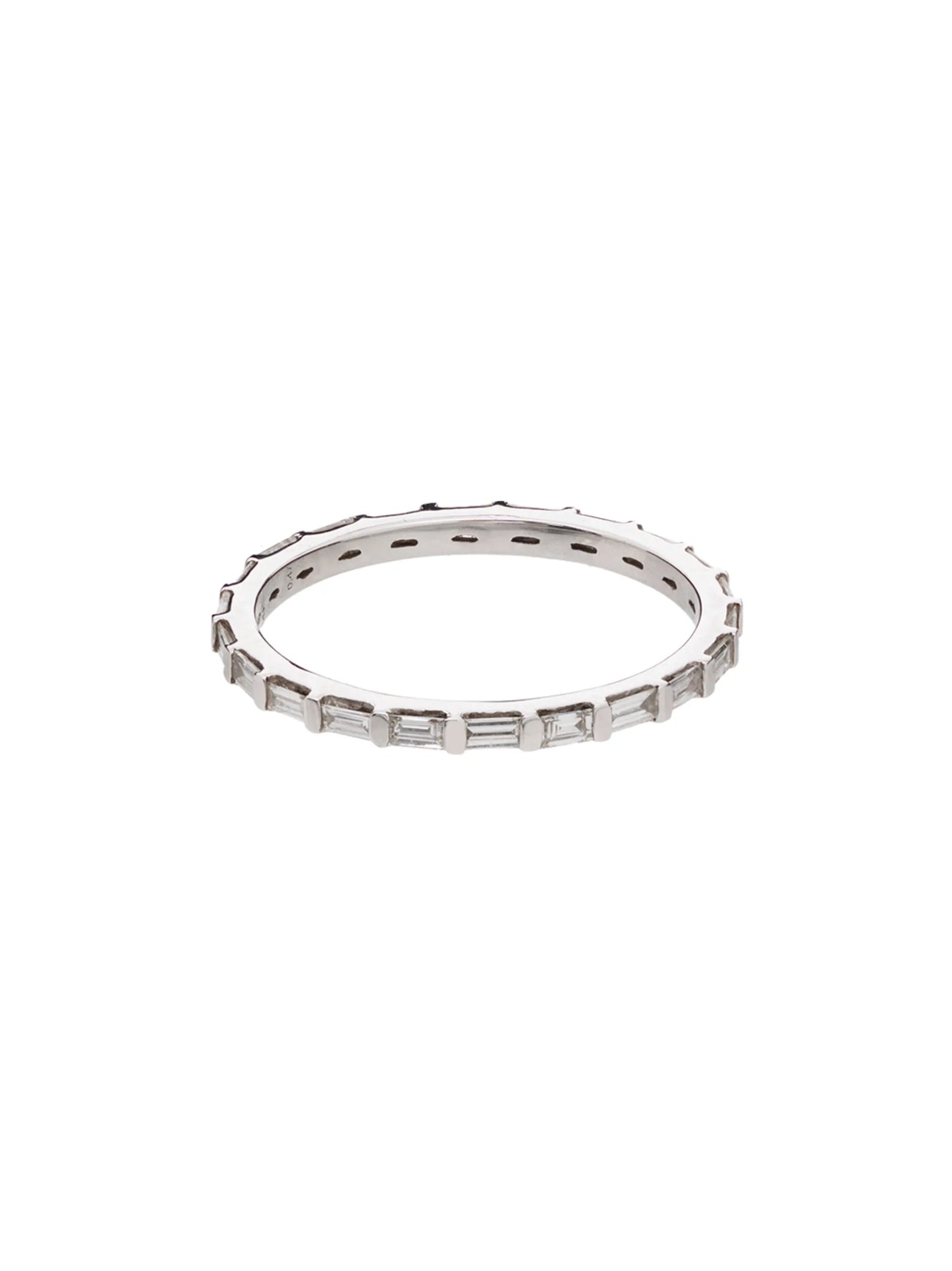 baguette diamond-embellished ring