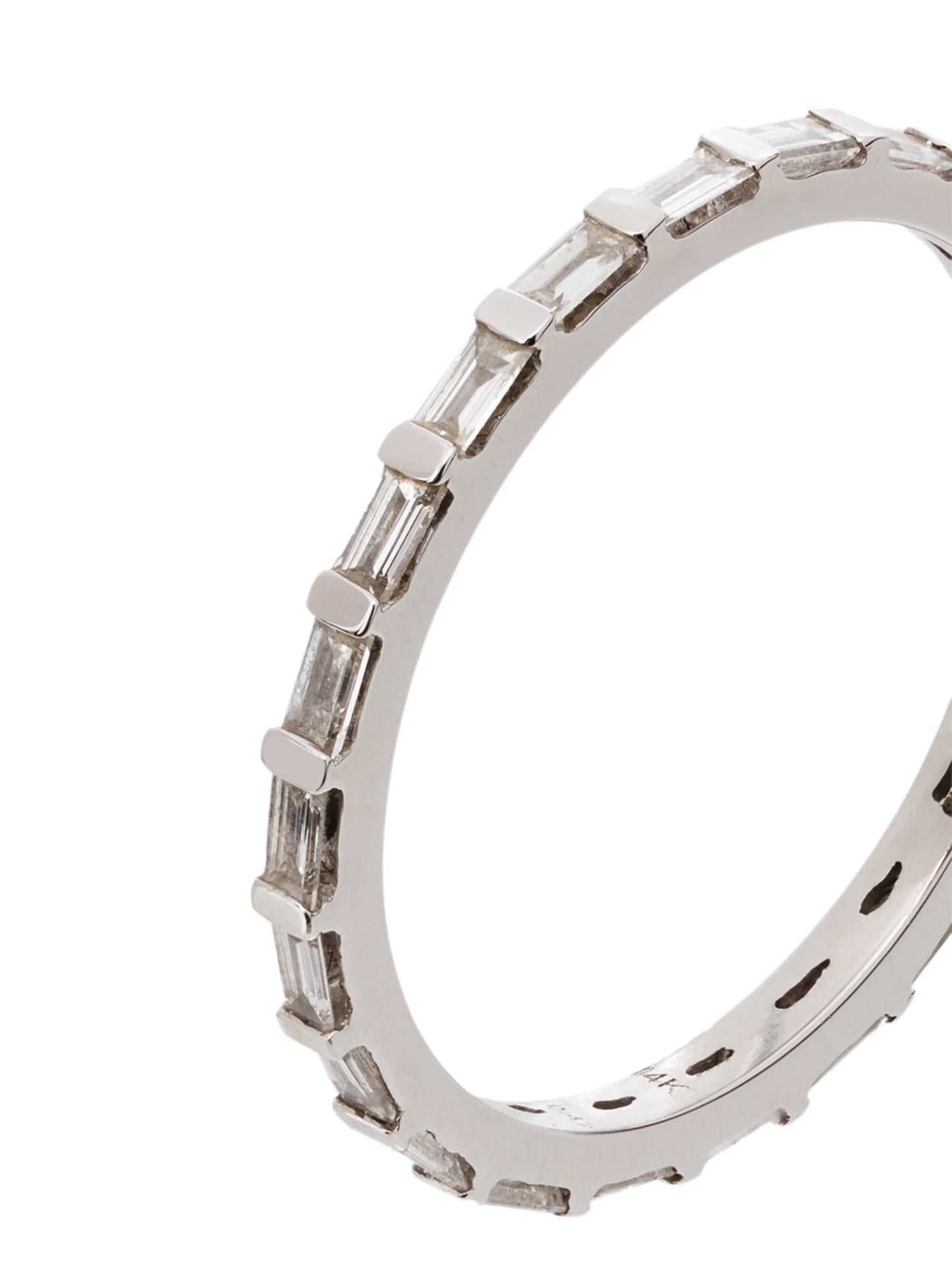 baguette diamond-embellished ring