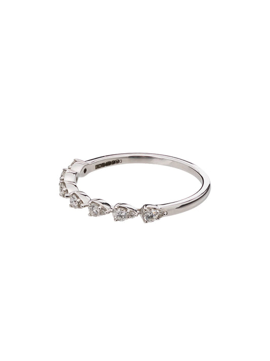 14kt white gold diamond teardrop ring