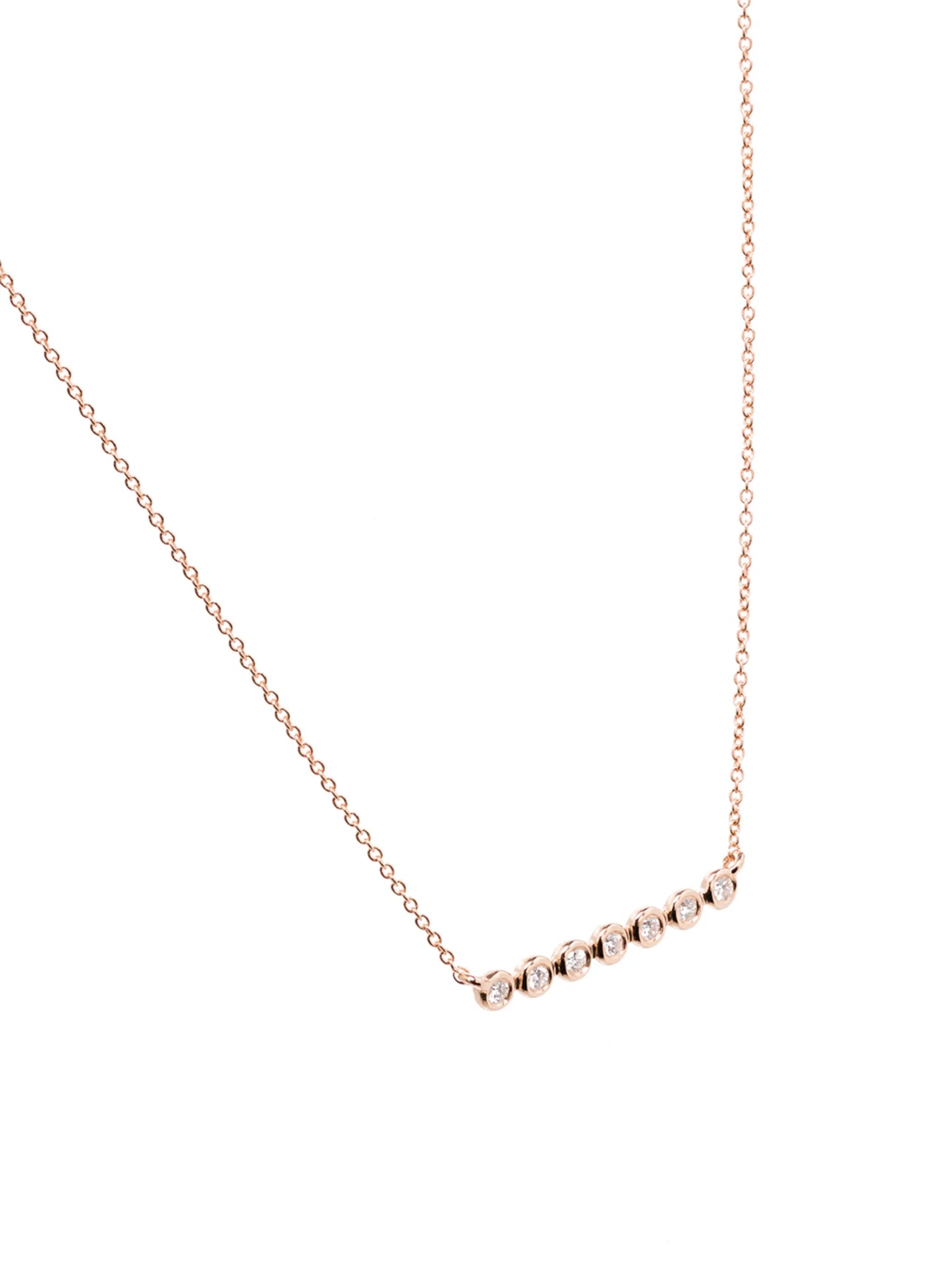 Lulu Jack 14kt rose gold diamond necklace