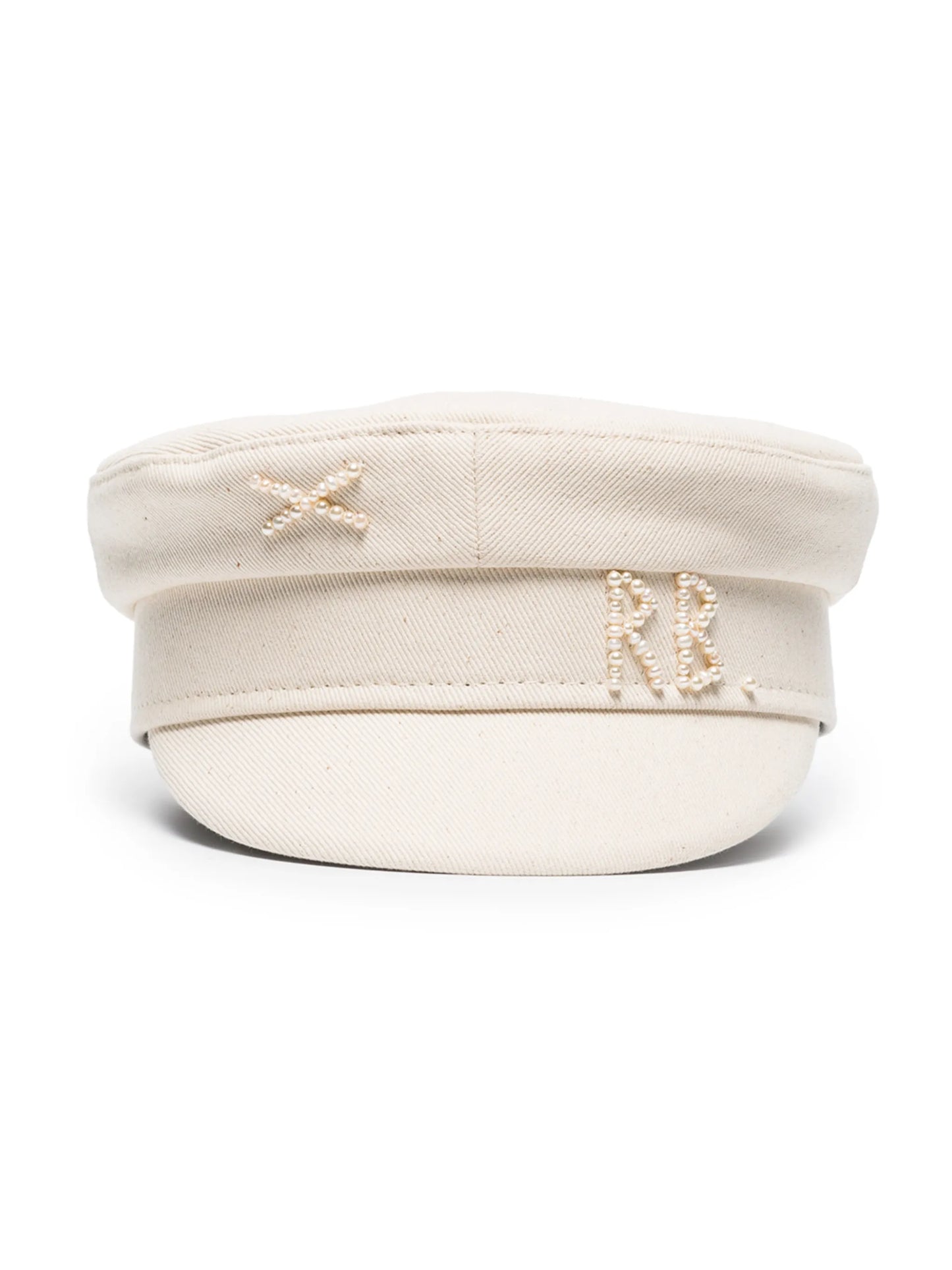 beaded detail cotton cap