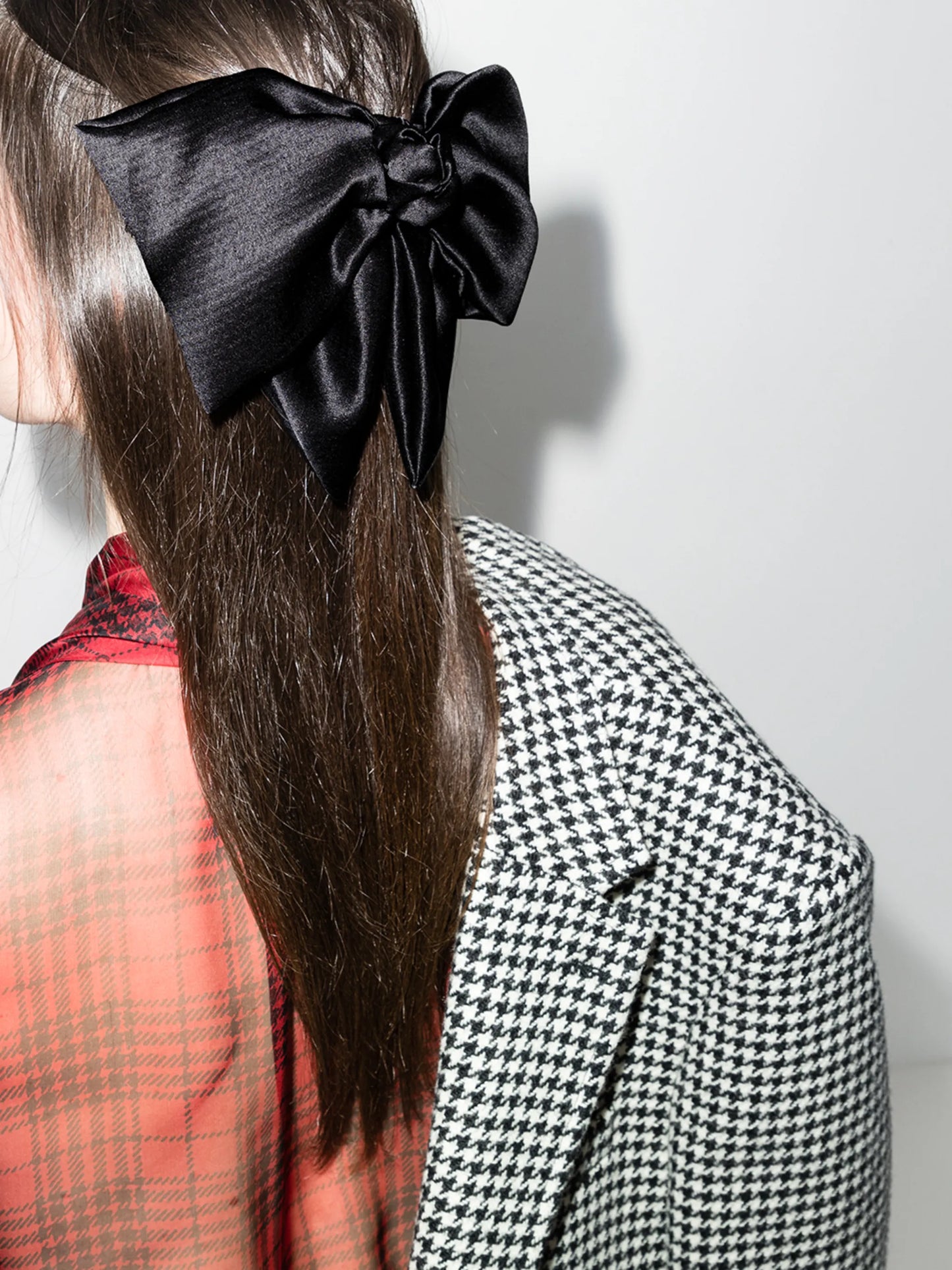 Naples satin bow hair clip