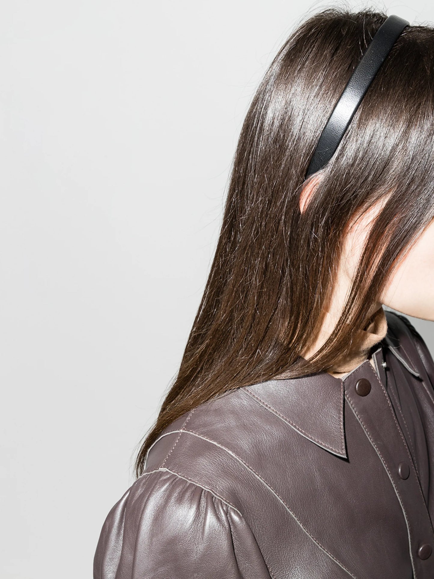Leon leather headband