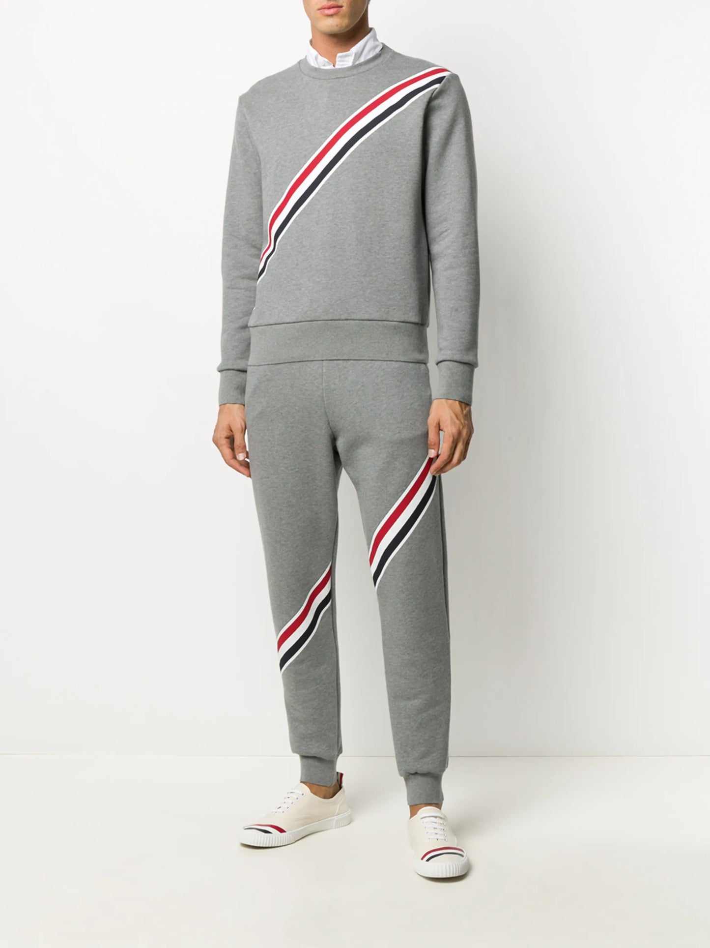 RWB-stripe sweatshirt